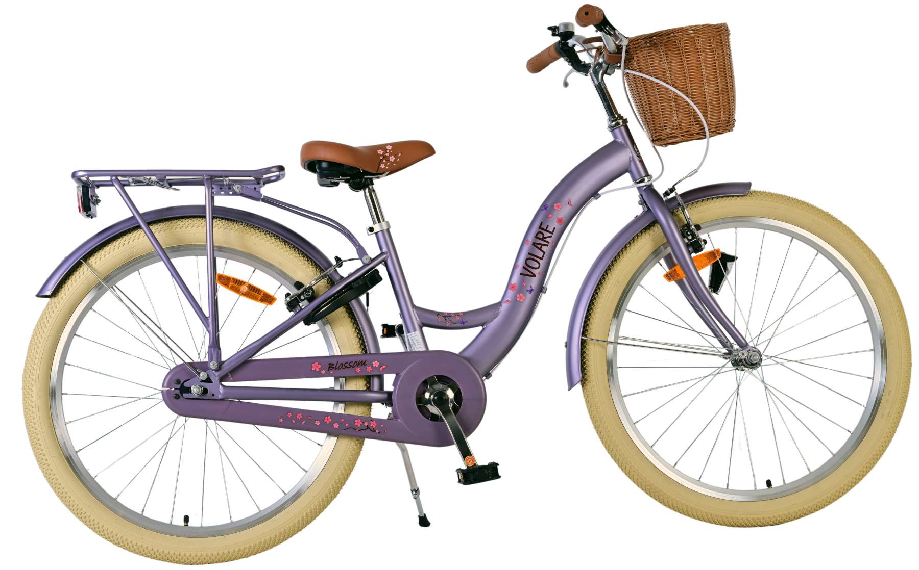 Volare Blossom Kinderfahrrad - Mdchen - 24 Zoll - Lila - Zwei Handbremsen