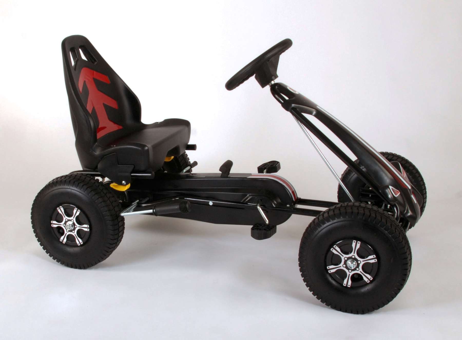 Volare Go Kart Racing Car – Jongens – Groot – Luchtbanden – Zwart