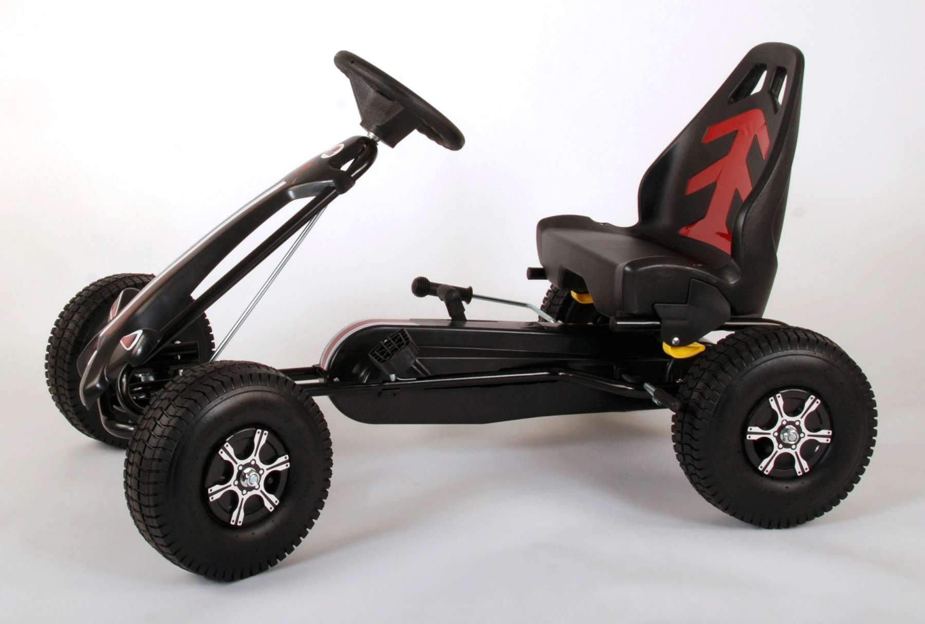 Volare Go Kart Racing Car – Jongens – Groot – Luchtbanden – Zwart
