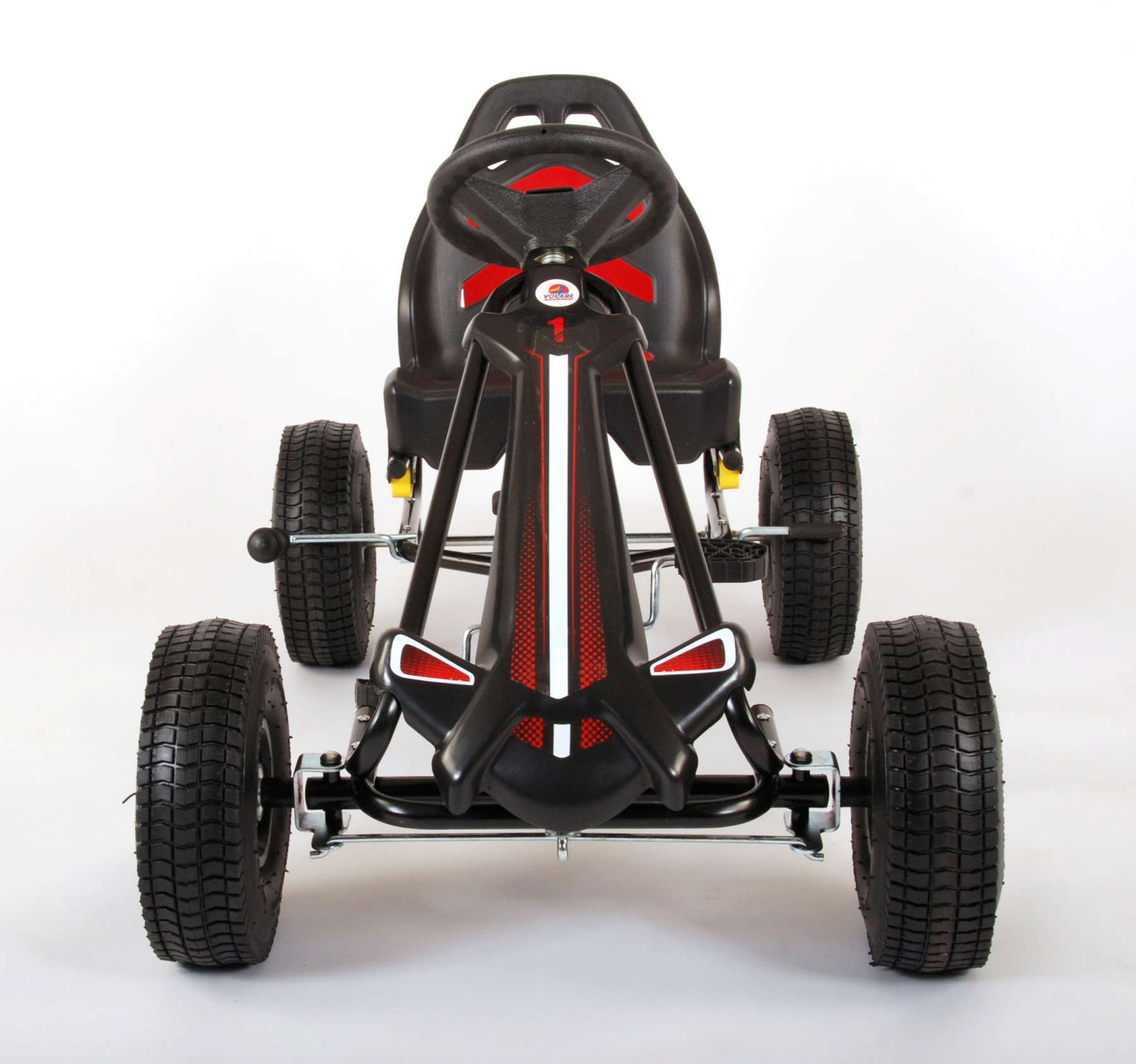 Volare Go Kart Racing Car – Jongens – Groot – Luchtbanden – Zwart