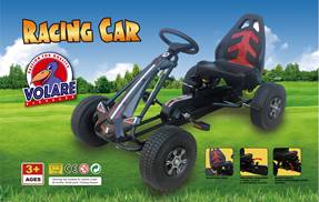 Volare Go Kart Racing Car – Jongens – Groot – Luchtbanden – Zwart