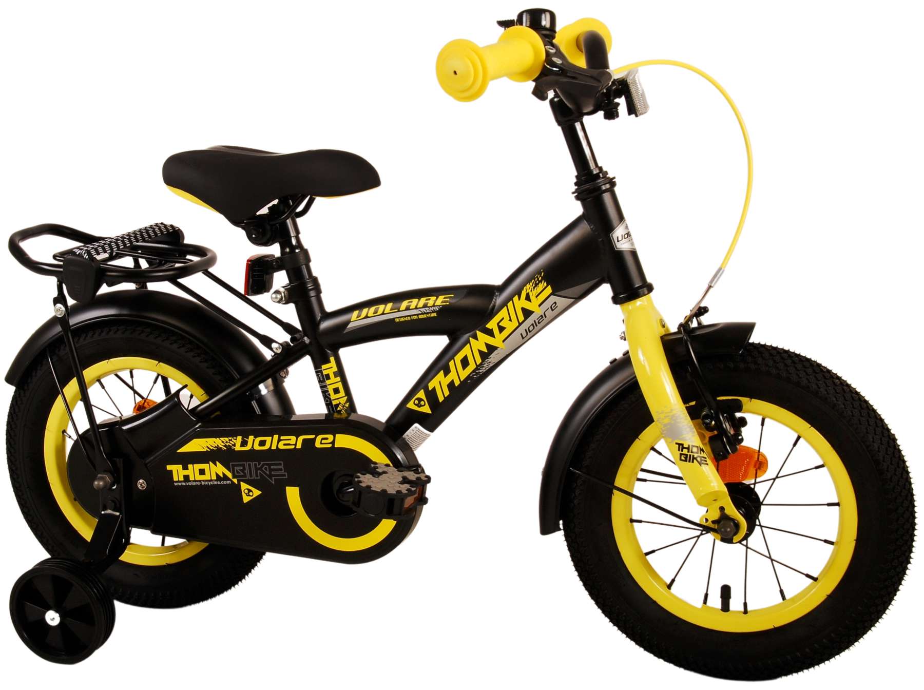 Volare Thombike Kinderfiets – Jongens – 12 inch – Zwart Geel