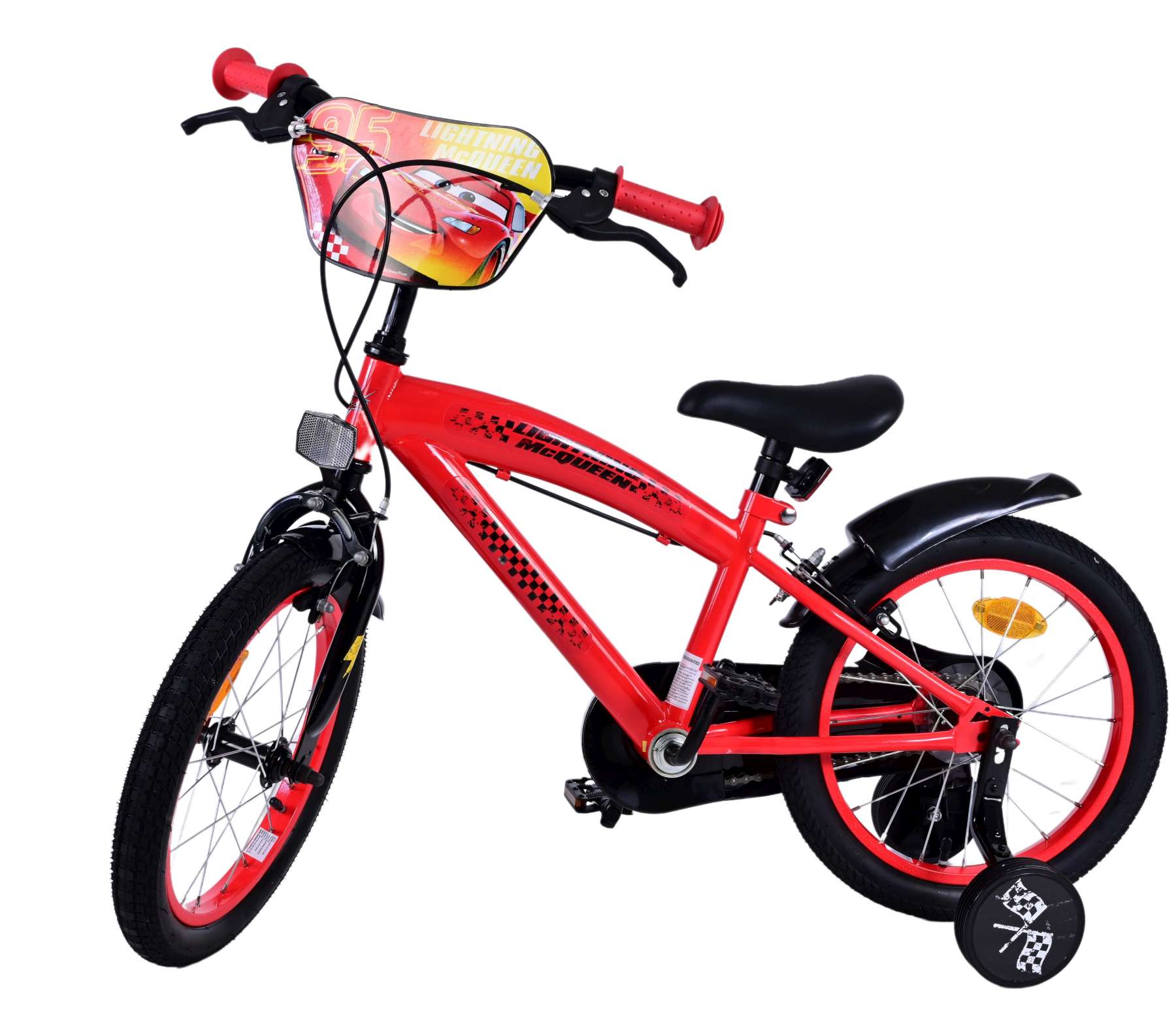 Disney Cars Kinderfiets – Jongens – 16 inch – Rood – Twee handremmen