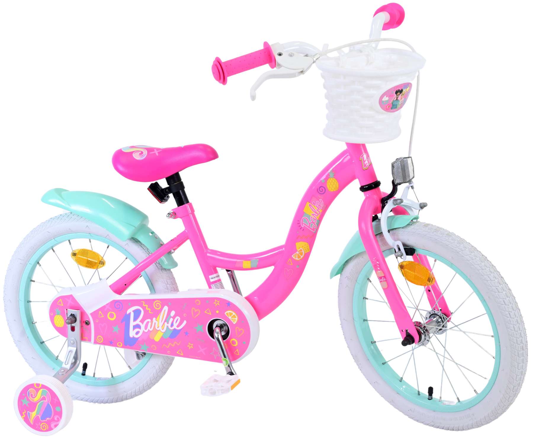 Barbie Kinderfiets – Meisjes – 16 inch – Roze – Twee handremmen