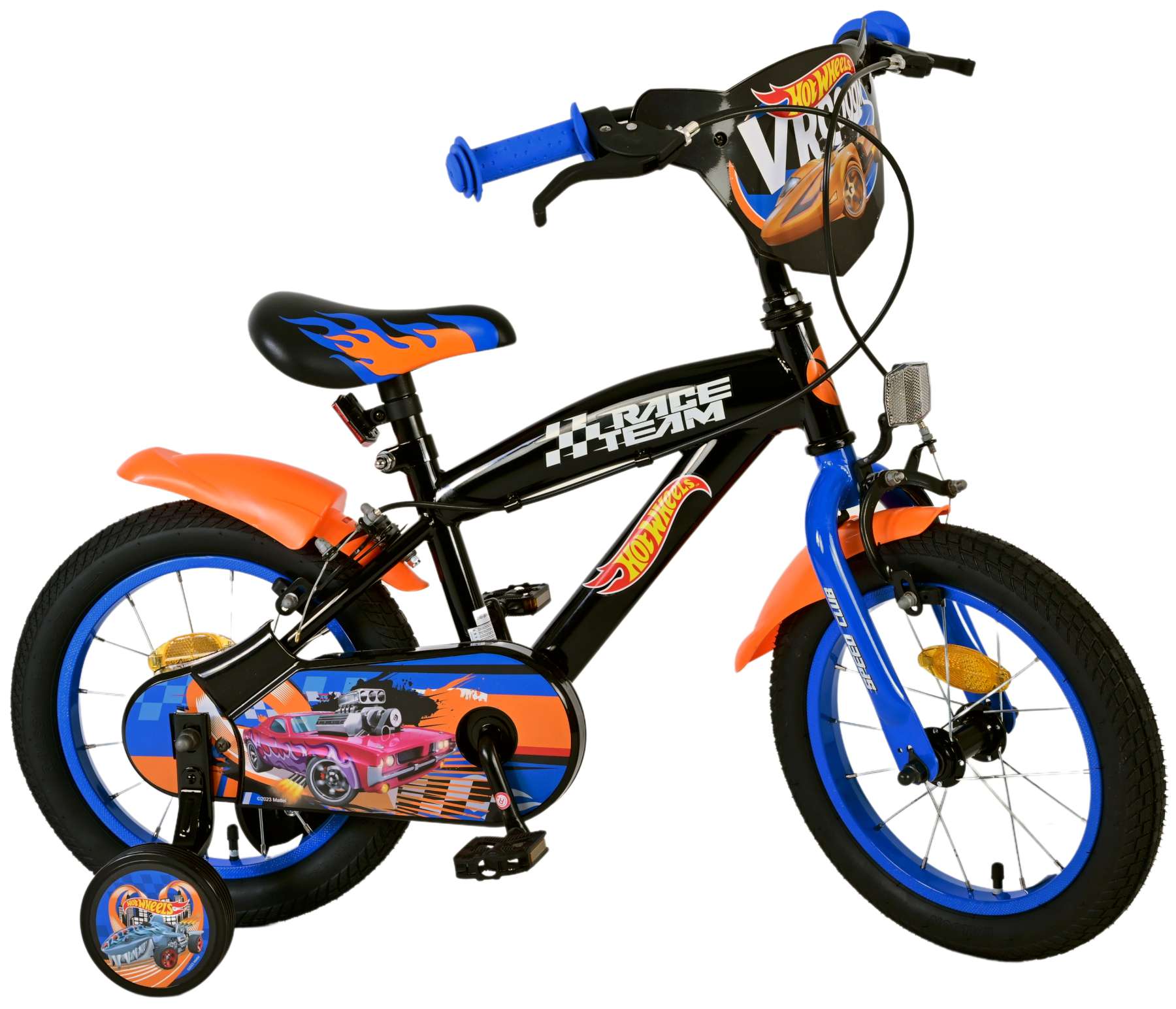 Hot Wheels Kinderfiets – Jongens – 14 inch – Zwart Oranje Blauw