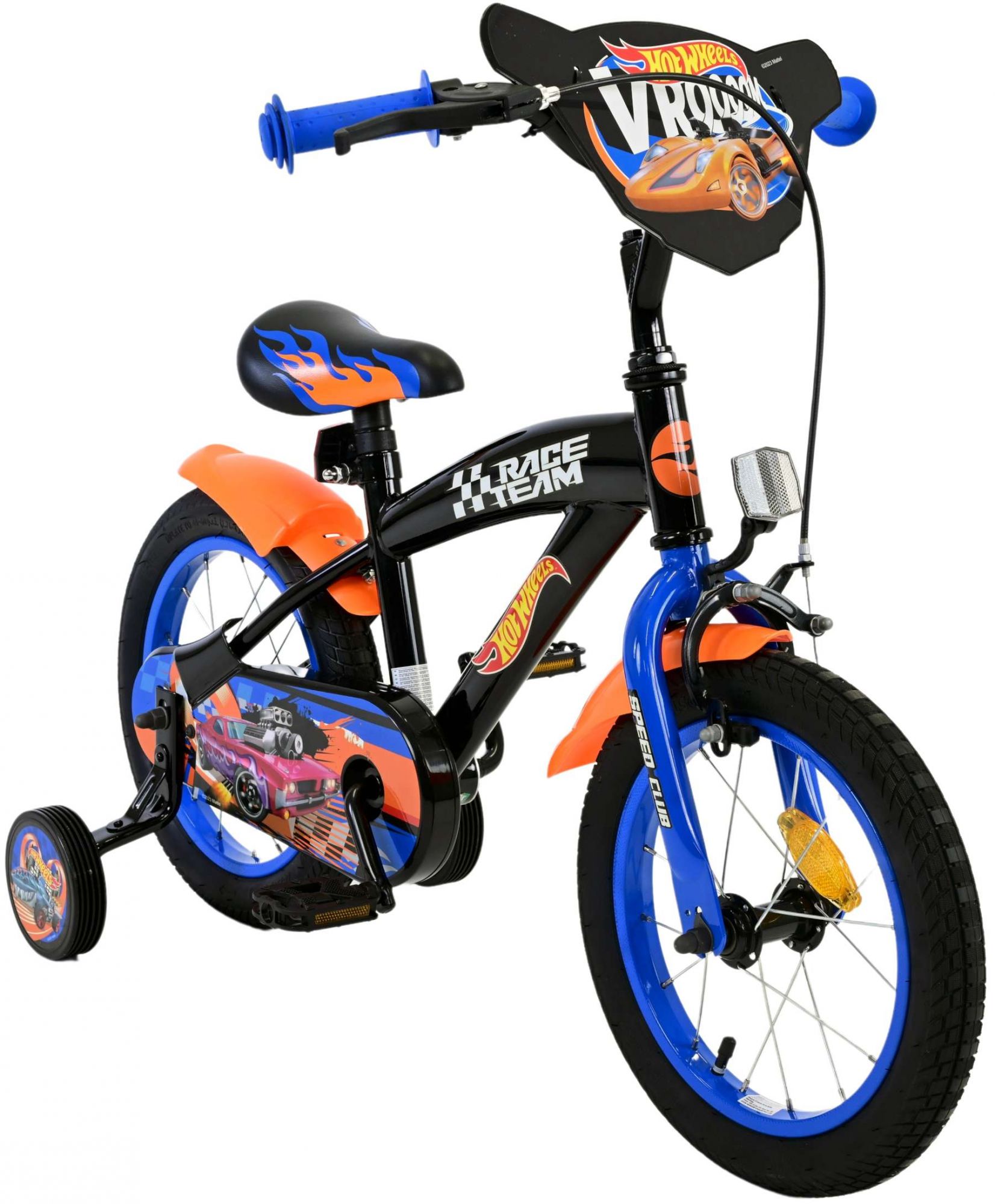Hot Wheels Kinderfiets – Jongens – 14 inch – Zwart Oranje Blauw
