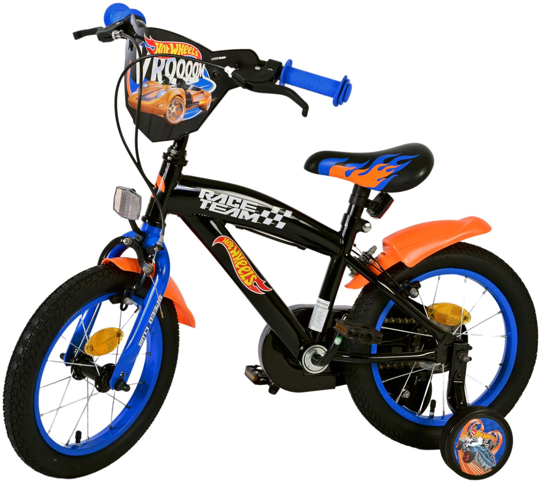 Hot Wheels Kinderfiets – Jongens – 14 inch – Zwart Oranje Blauw