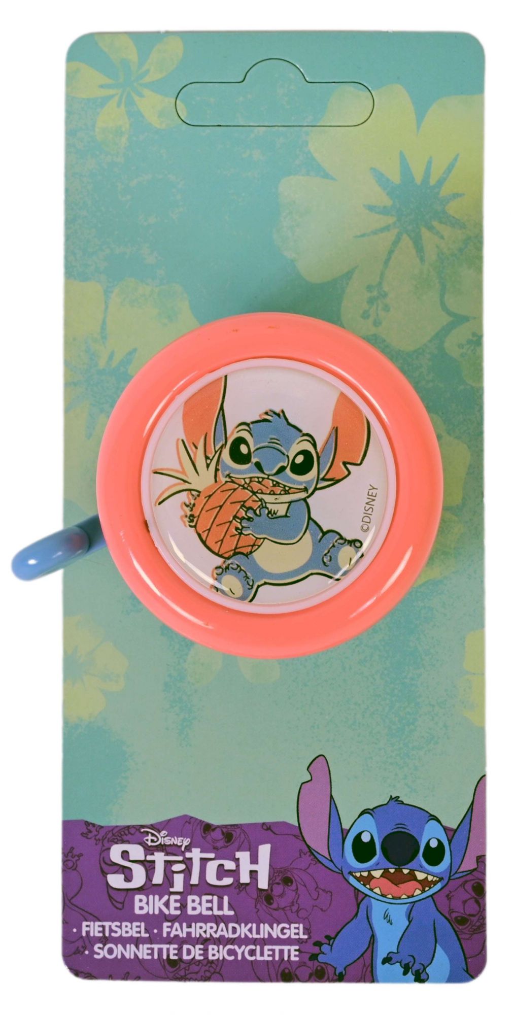 Disney Stitch Fietsbel – Roze / Koraal Blauw