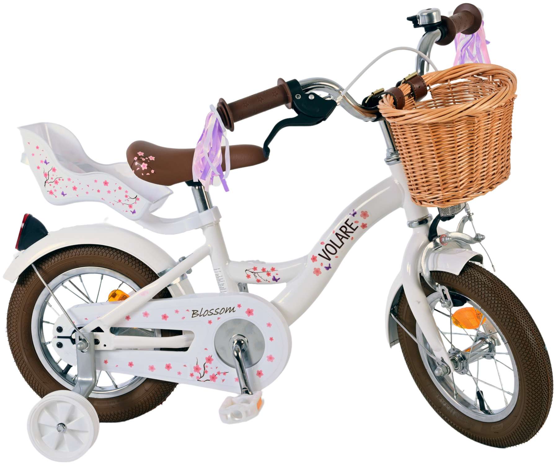 Volare Blossom Kinderfiets – Meisjes – 12 inch – Wit
