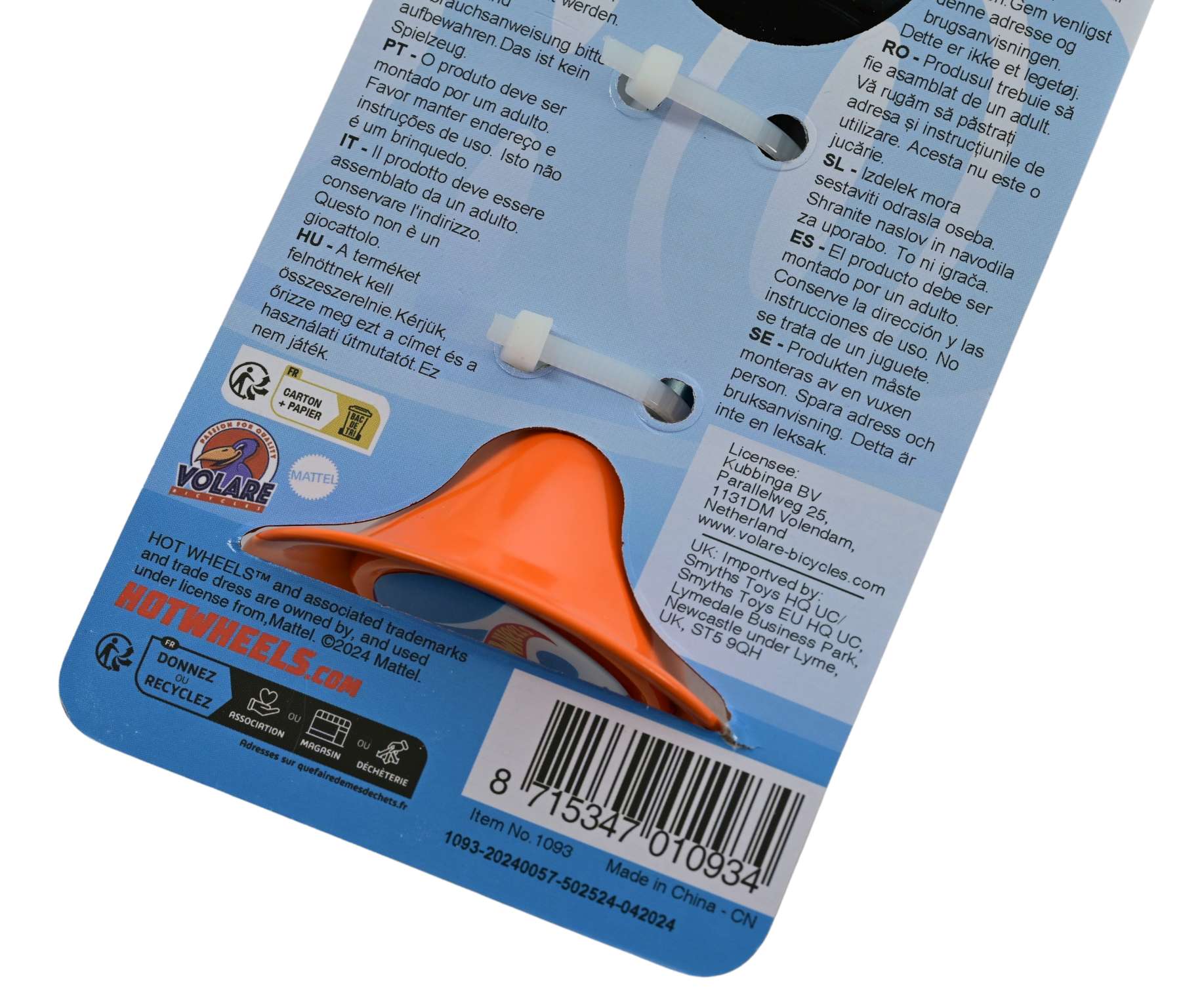 Hot Wheels Fietstoeter – Jongens – Oranje zwart