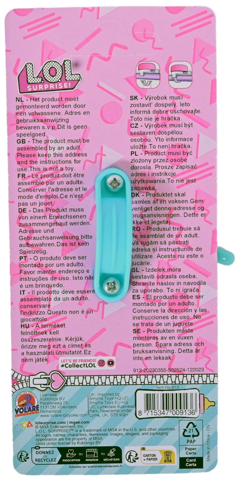 Dolls Fietsbel – Meisjes – Roze