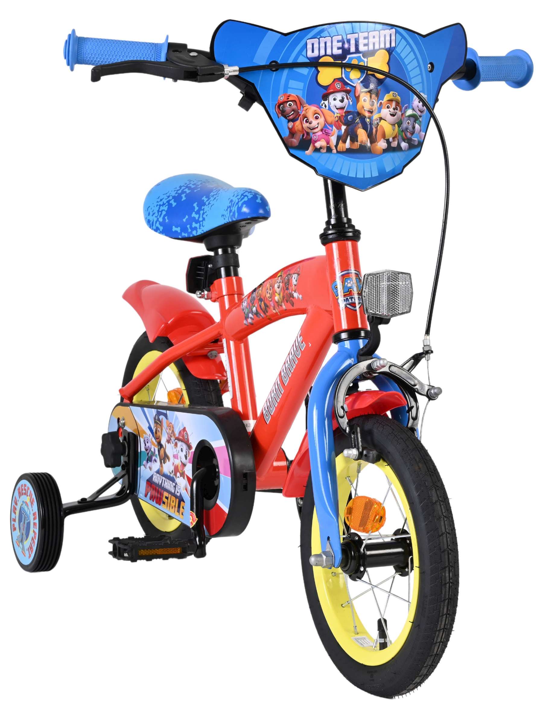 Paw Patrol Kinderfiets – Jongens – 12 inch – Rood/Blauw