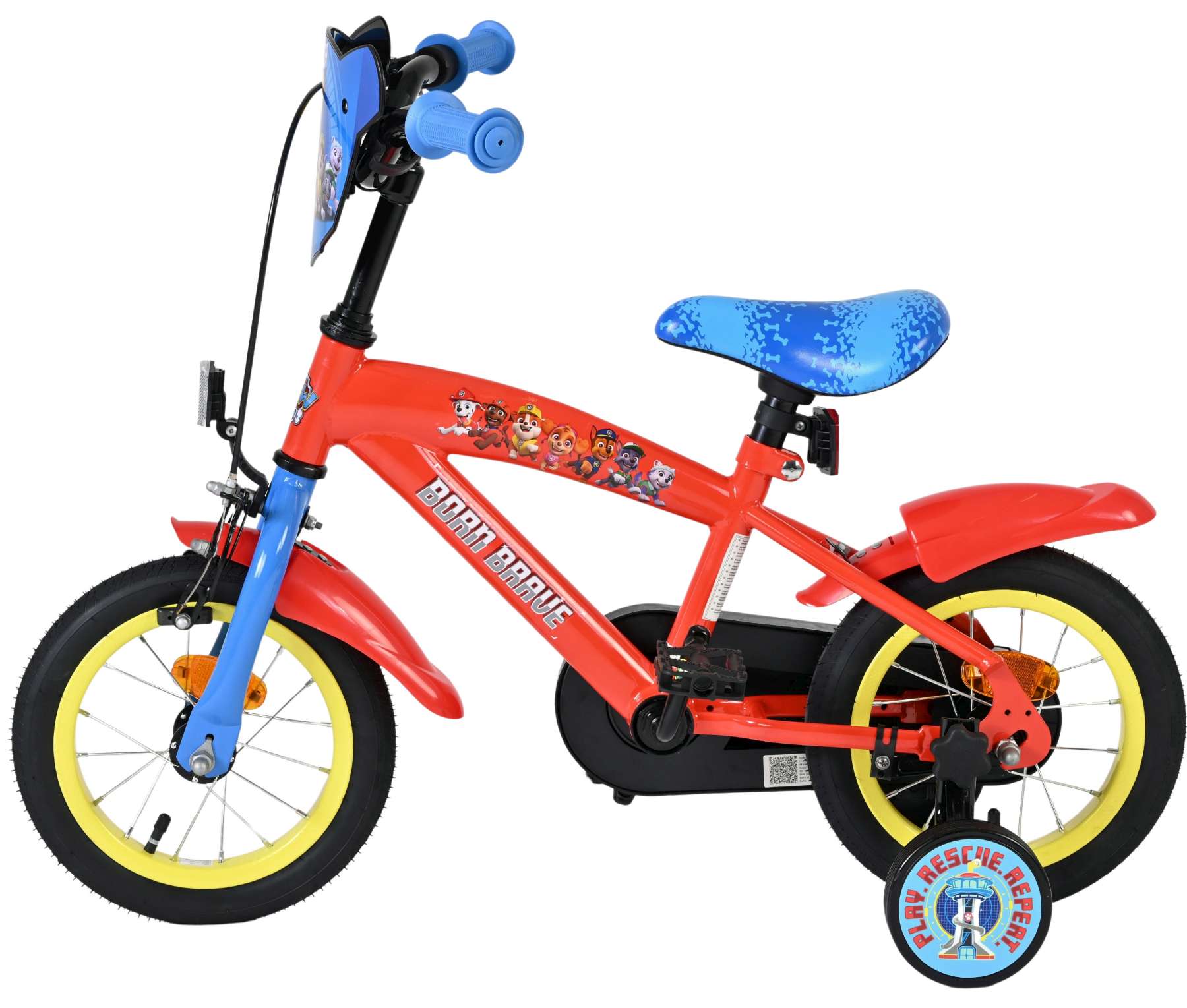 Paw Patrol Kinderfiets – Jongens – 12 inch – Rood/Blauw