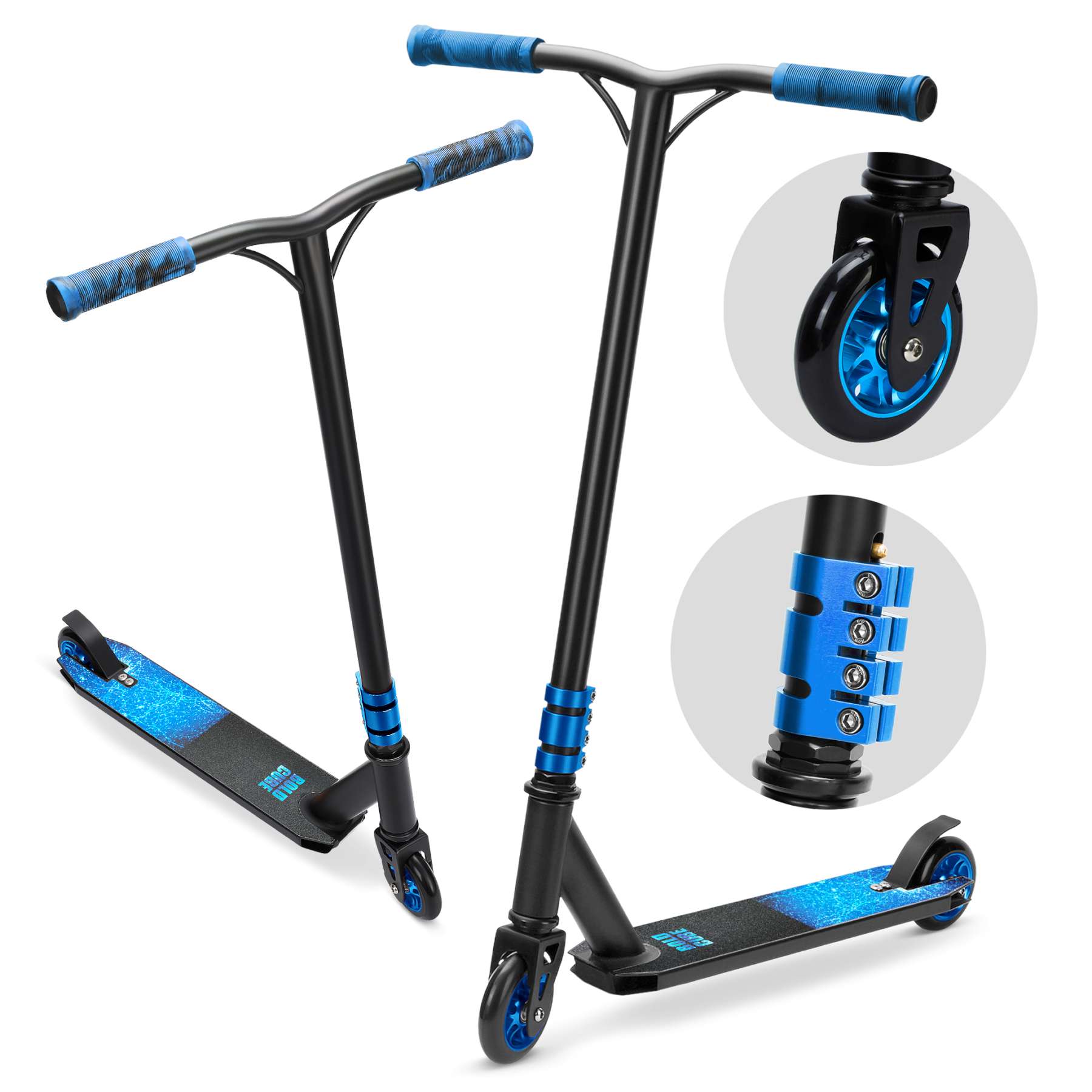 BOLDCUBE Deluxe Stuntstep – Donker Blauw