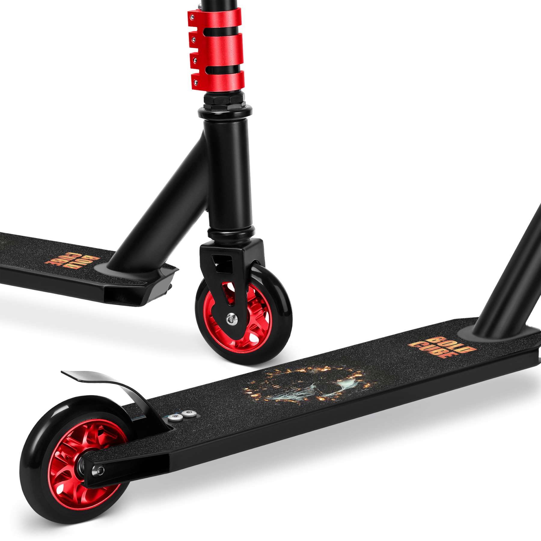 BOLDCUBE Deluxe Stuntstep – Zwart
