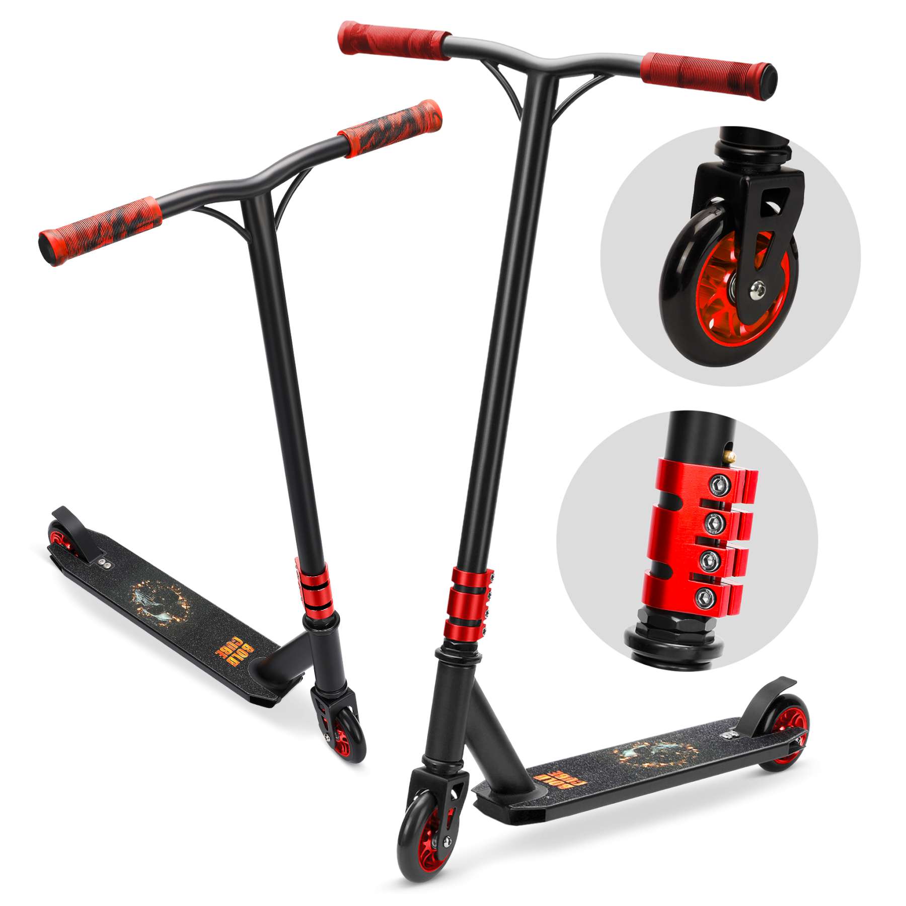 BOLDCUBE Deluxe Stuntstep – Zwart