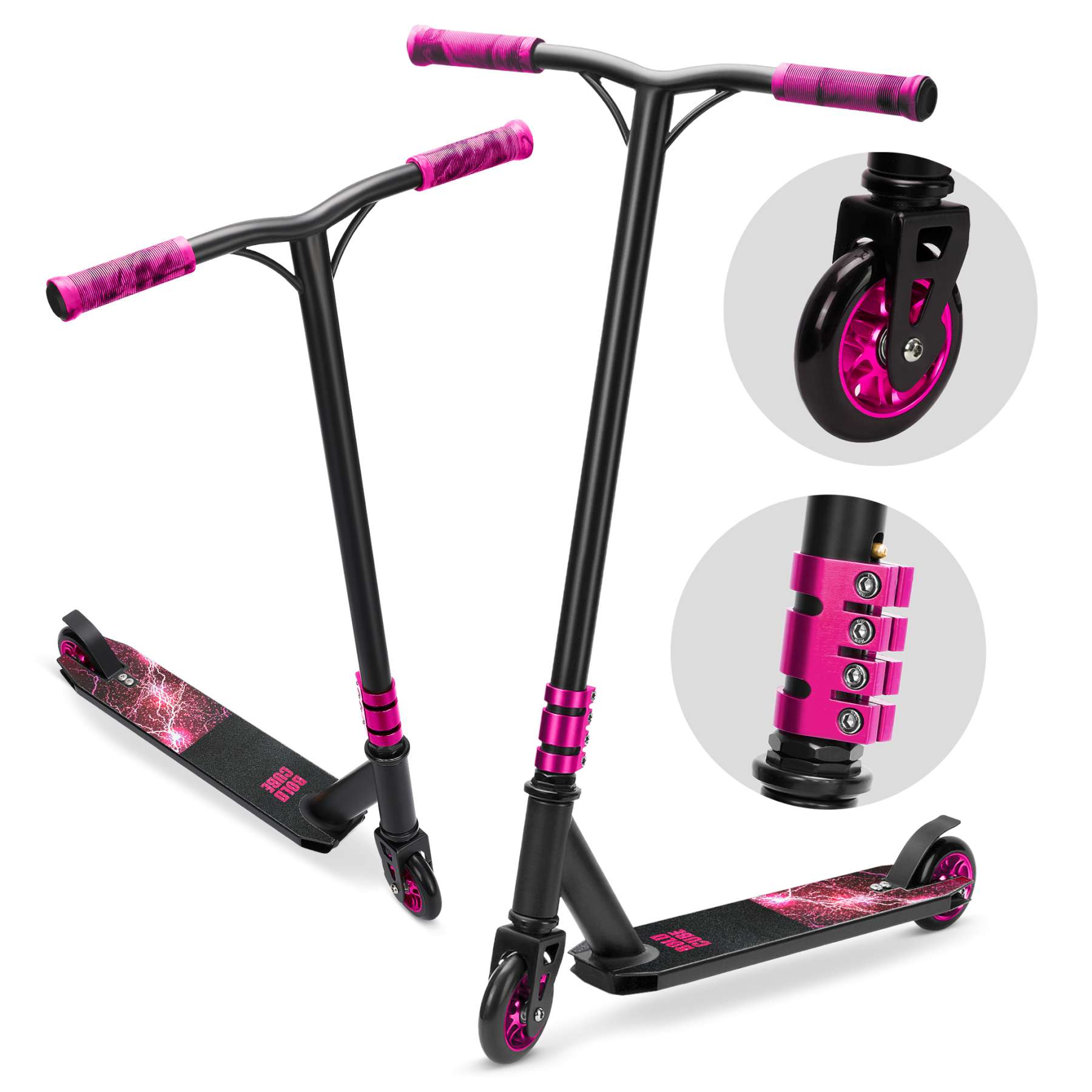 BOLDCUBE Deluxe Stuntstep – Roze