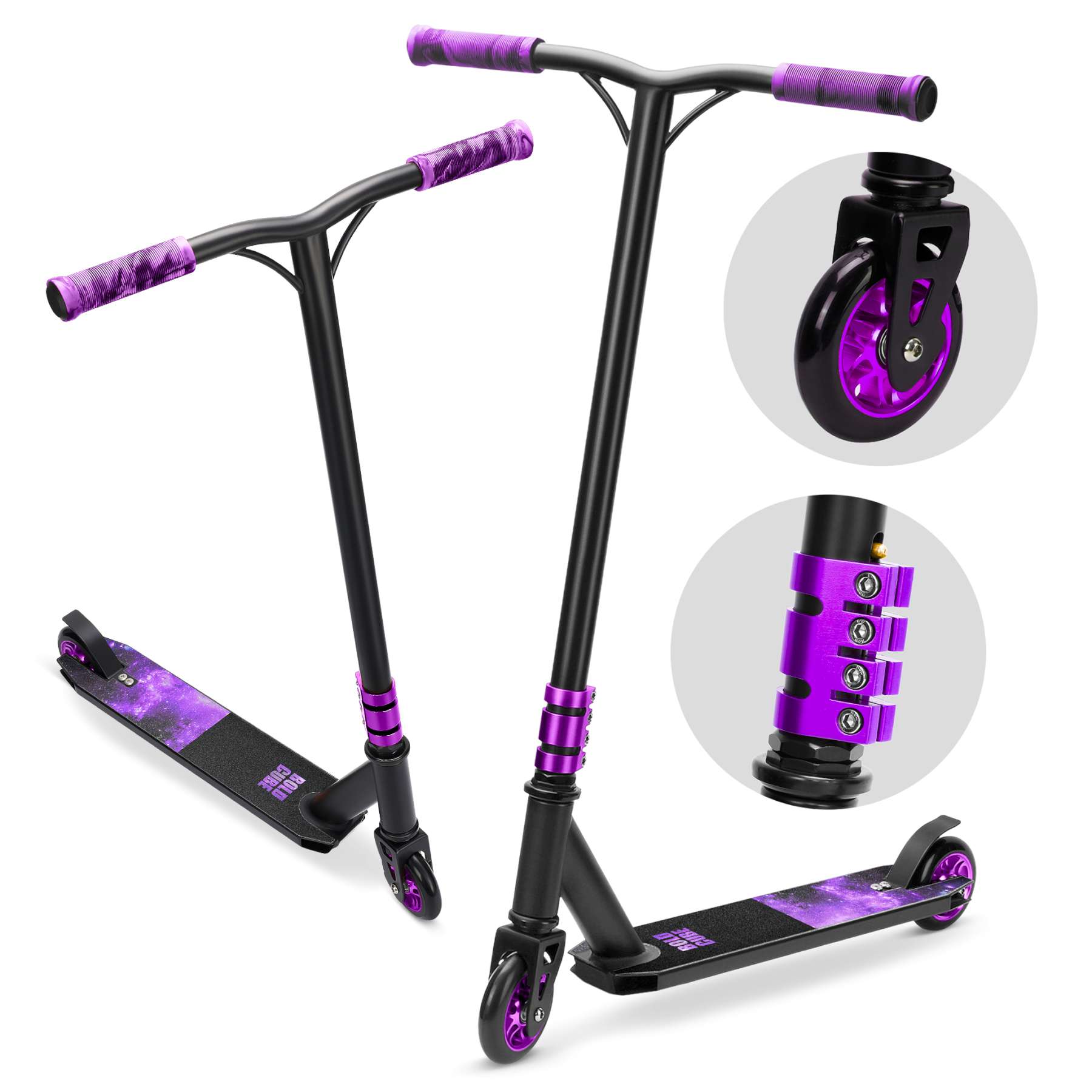 BOLDCUBE Deluxe Stuntstep – Paars