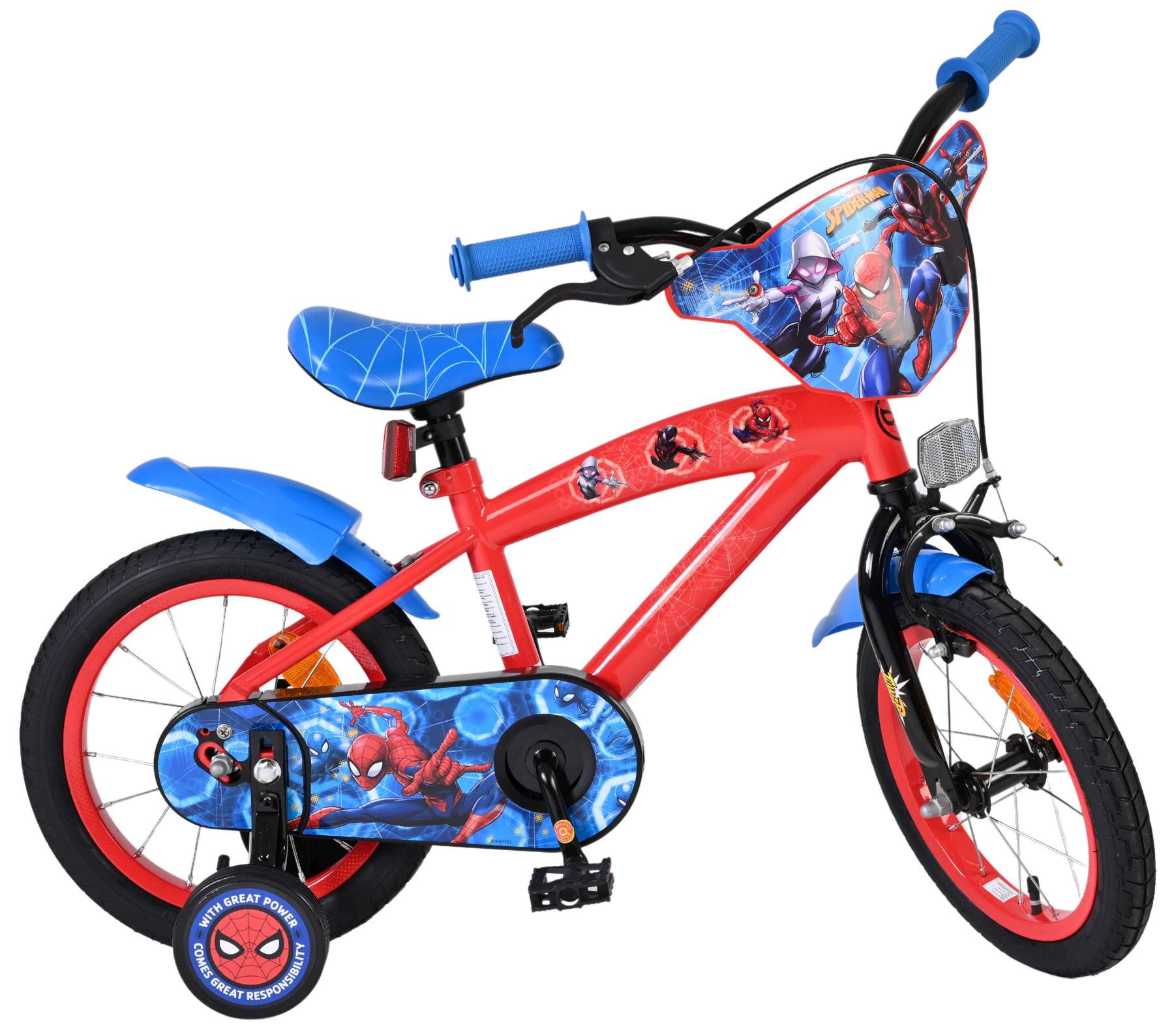 Marvel Spider-Man Kinderfiets – Jongens – 14 inch – Rood/Blauw