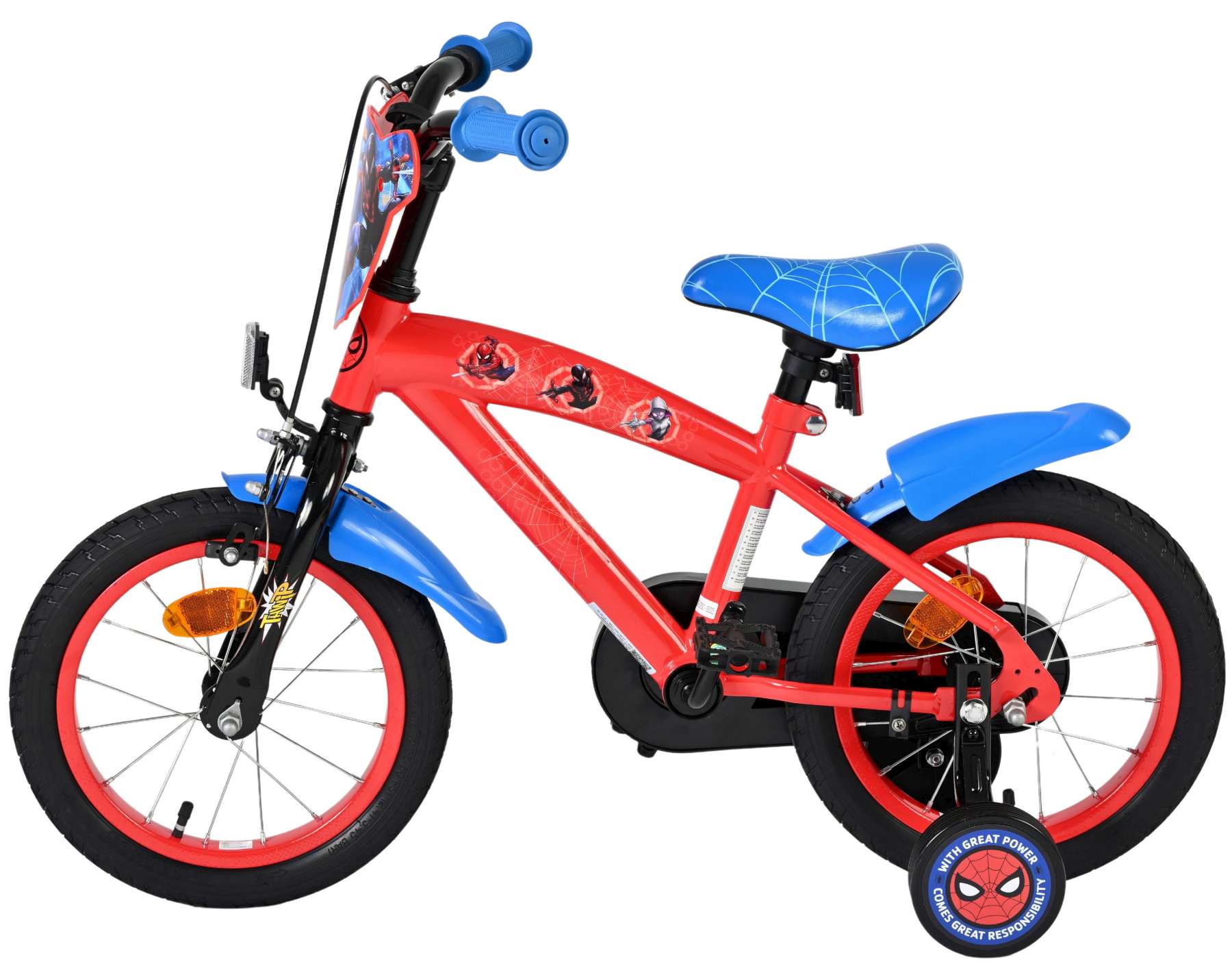 Marvel Spider-Man Kinderfiets – Jongens – 14 inch – Rood/Blauw