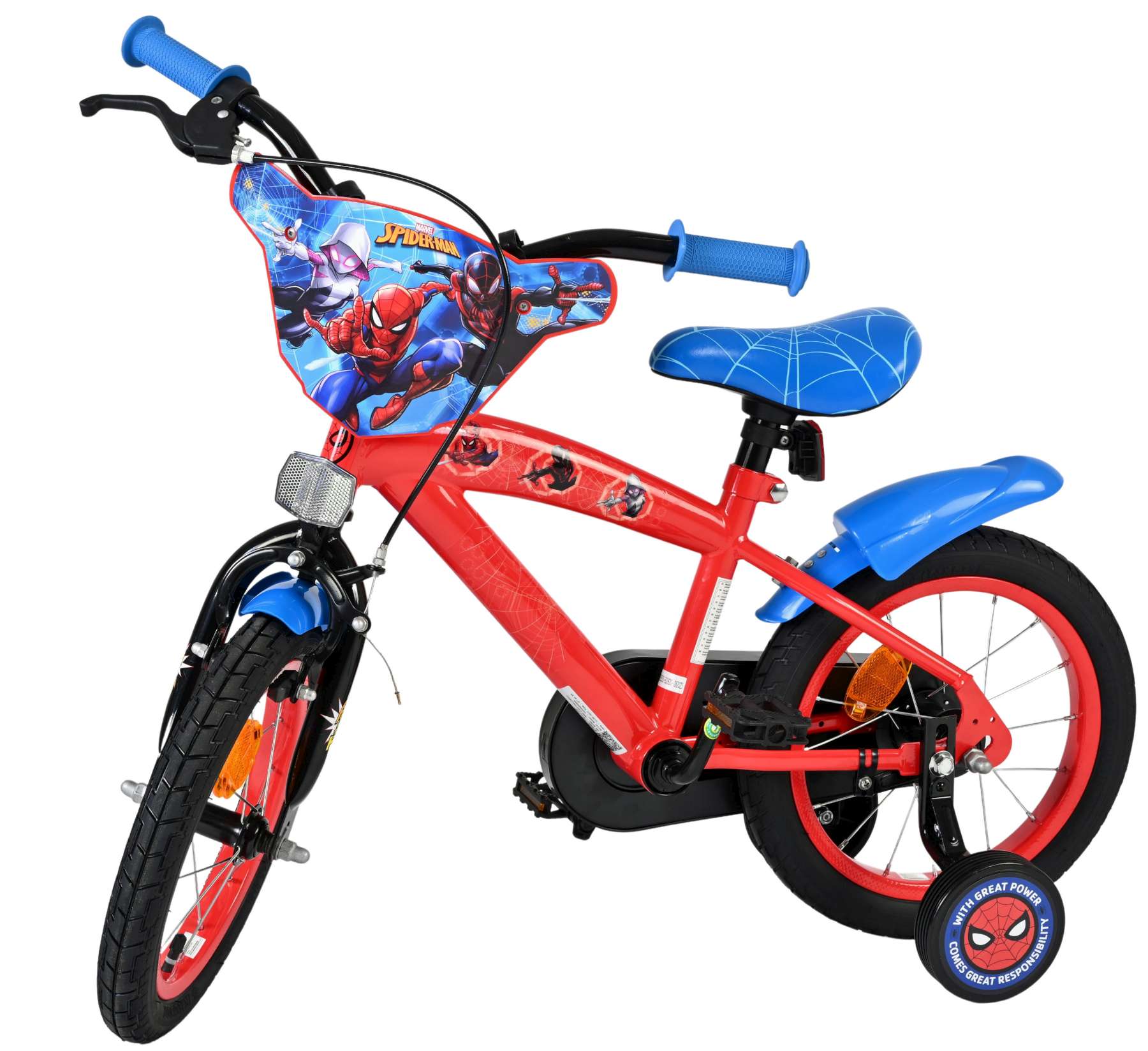Marvel Spider-Man Kinderfiets – Jongens – 14 inch – Rood/Blauw