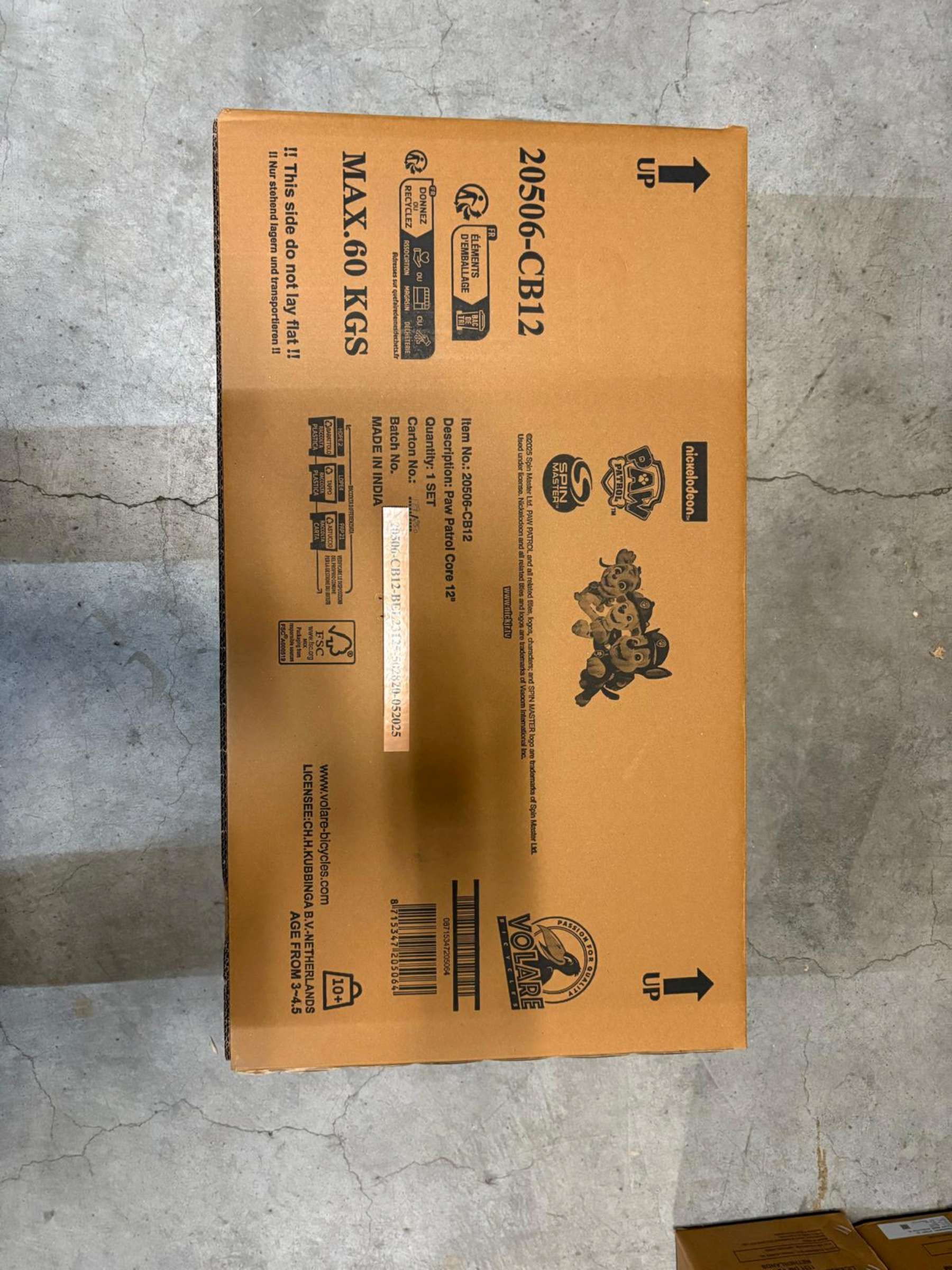 Paw Patrol Kinderfiets – Jongens – 12 inch – Rood/Blauw