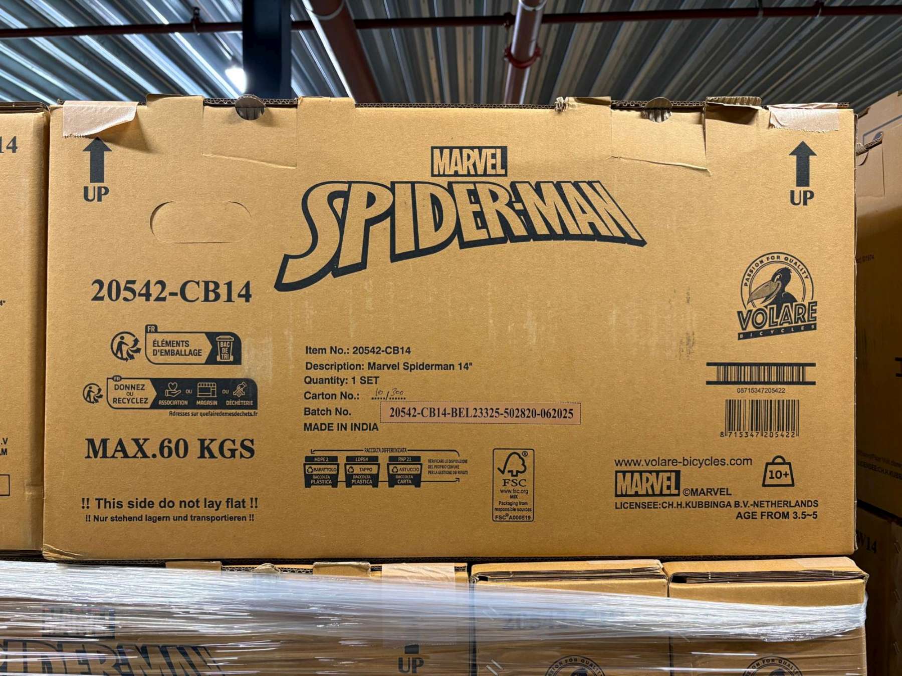 Marvel Spider-Man Kinderfiets – Jongens – 14 inch – Rood/Blauw