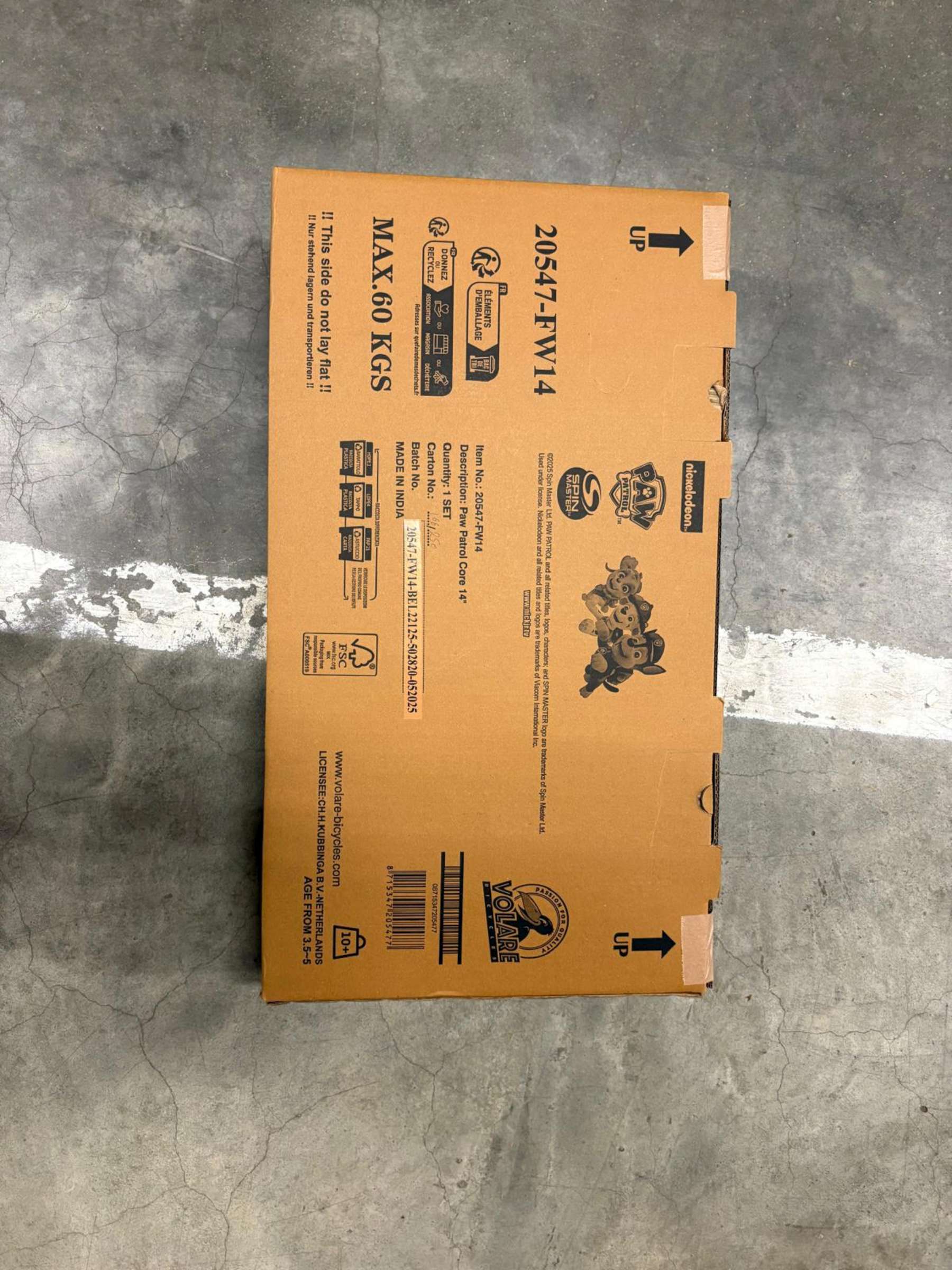 Paw Patrol Kinderfiets – Jongens – 14 inch – Twee handremmen