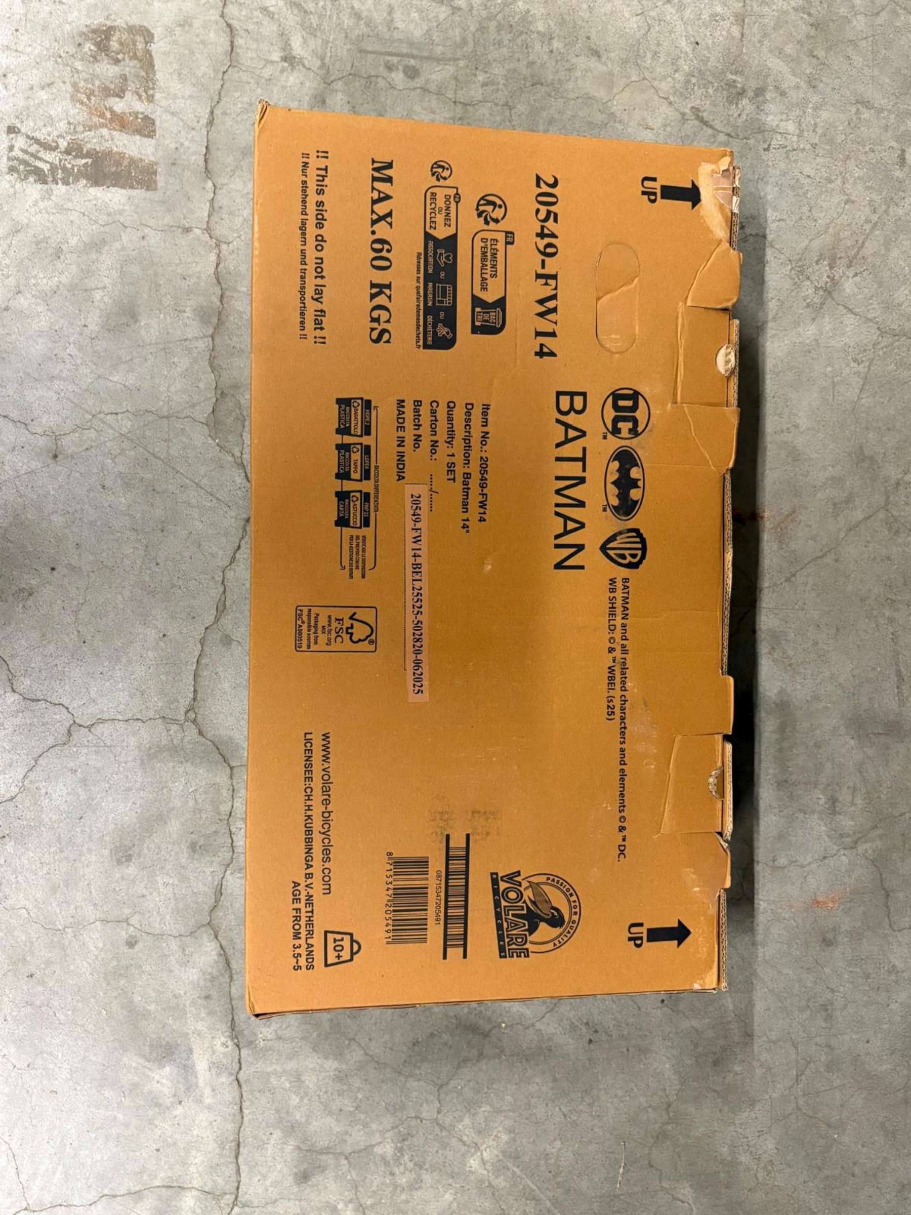 Batman Kinderfiets – Jongens – 14 inch – Zwart – Twee handremmen