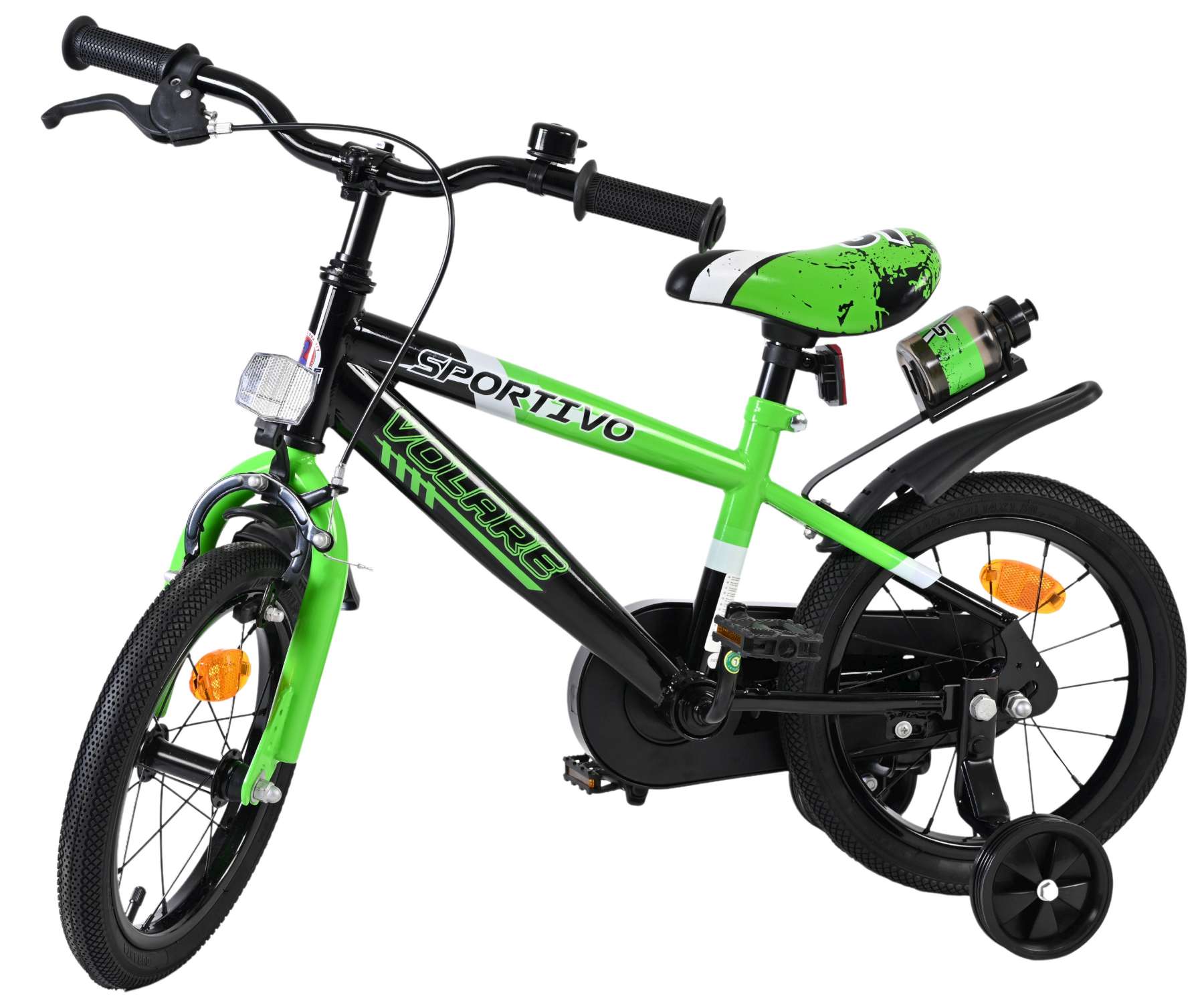 Volare Sportivo Kinderfiets – Jongens – 14 inch – Groen Zwart