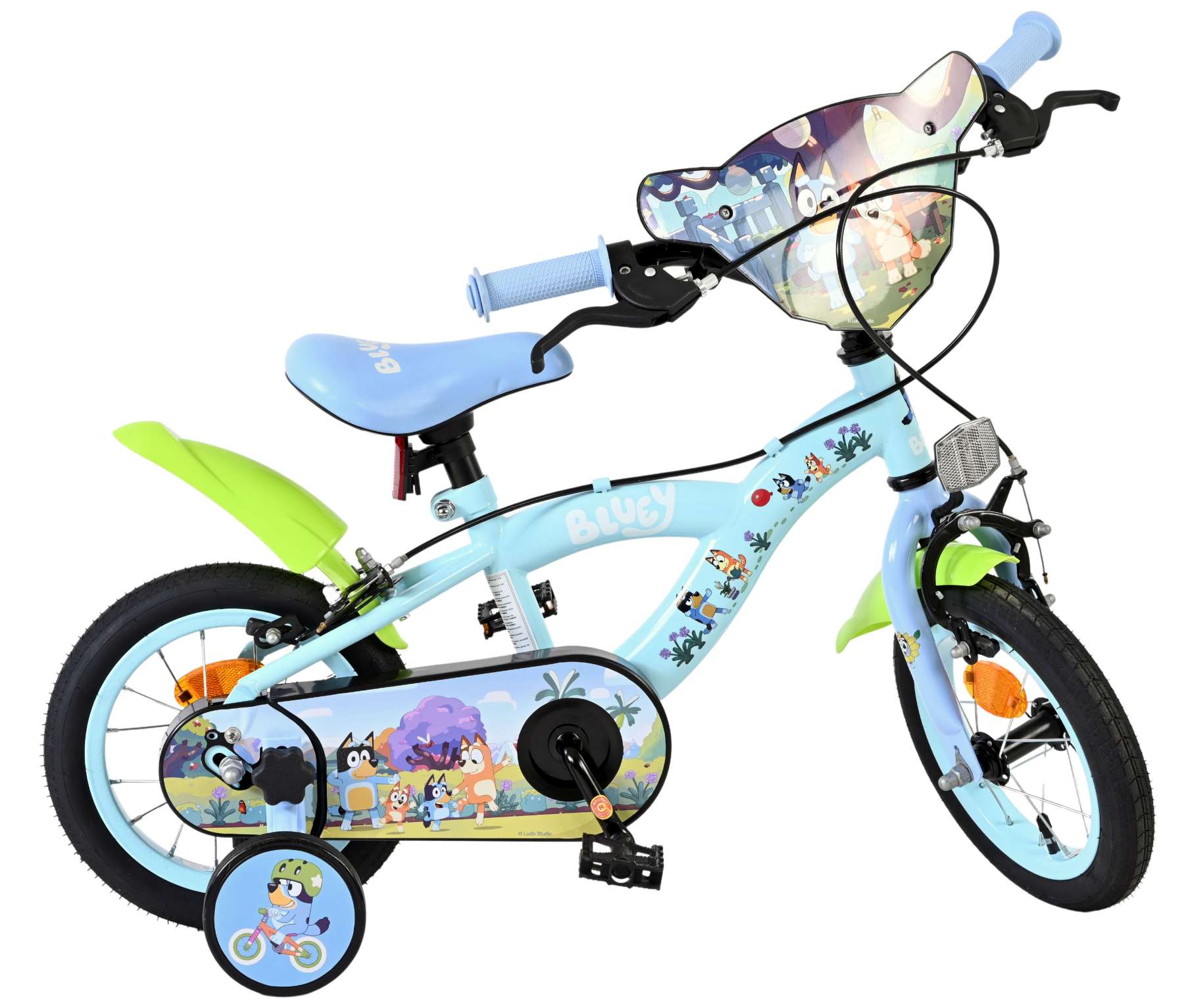 Bluey Kinderfiets 12 inch – Lichtblauw – Twee handremmen