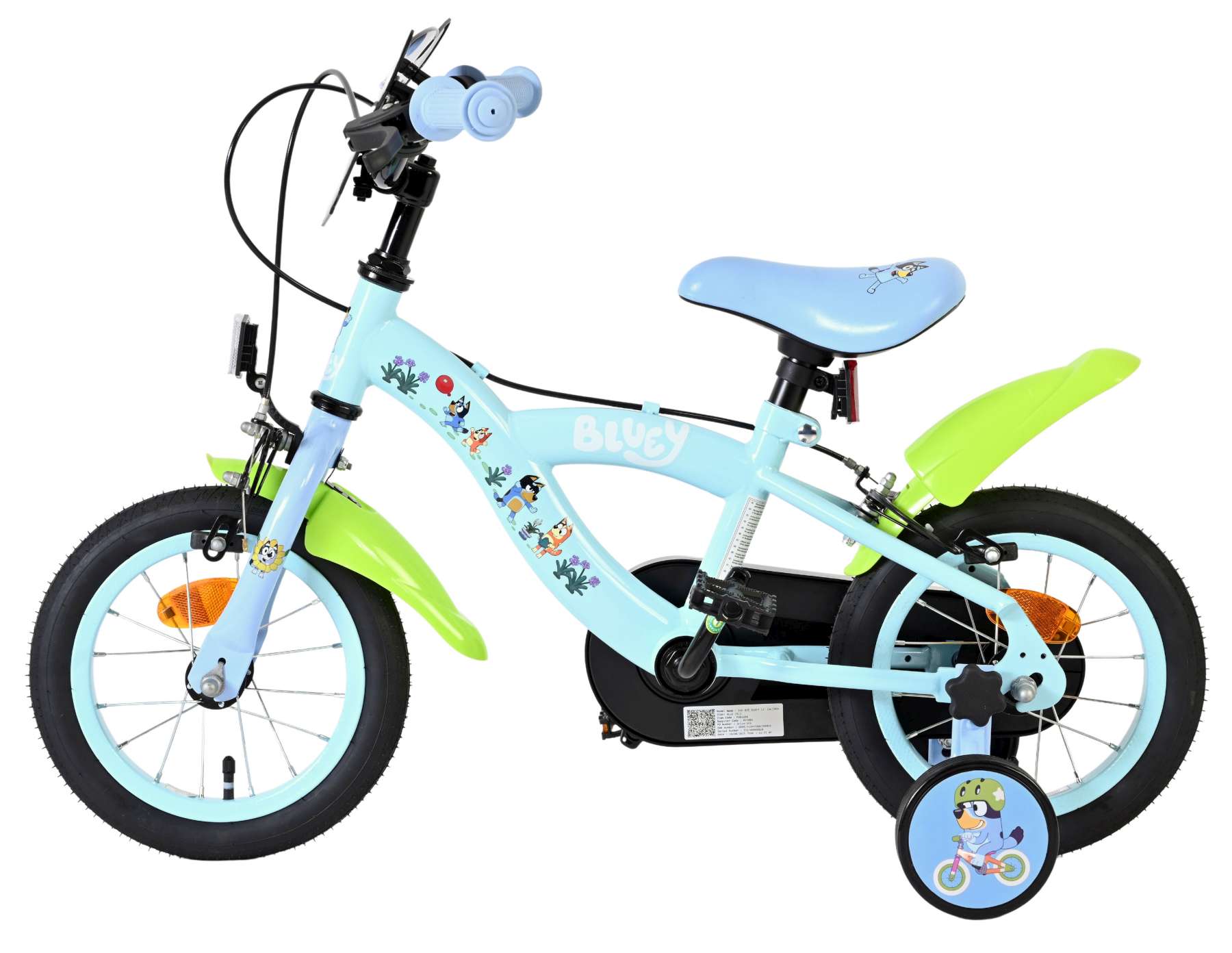 Bluey Kinderfiets 12 inch – Lichtblauw – Twee handremmen