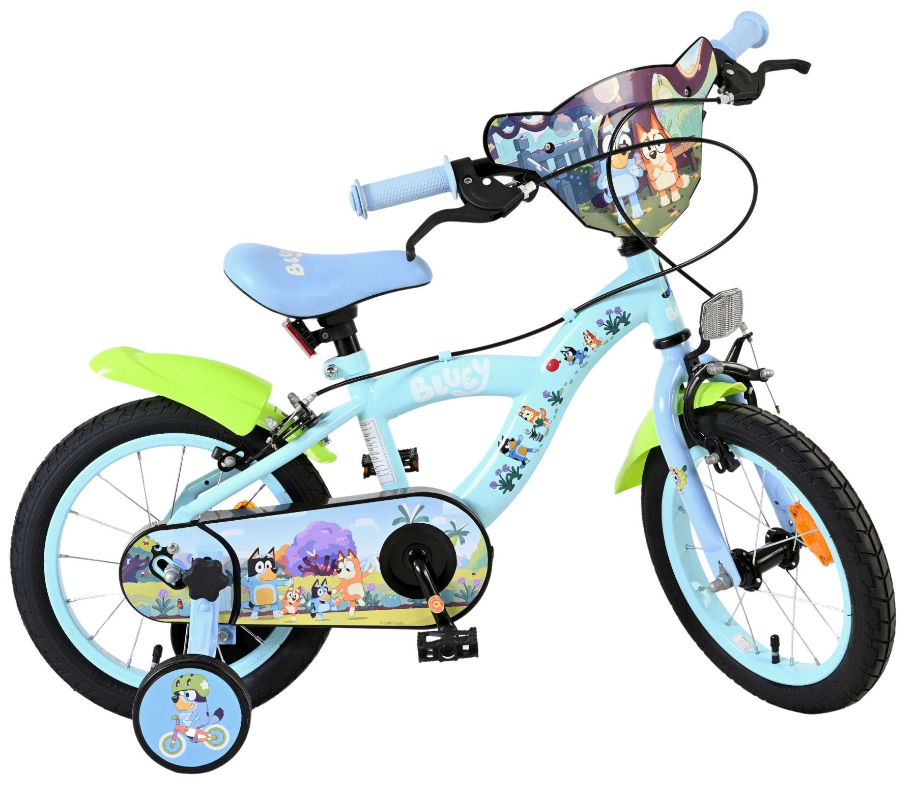 Bluey Kinderfiets – 14 inch – Lichtblauw – Twee handremmen