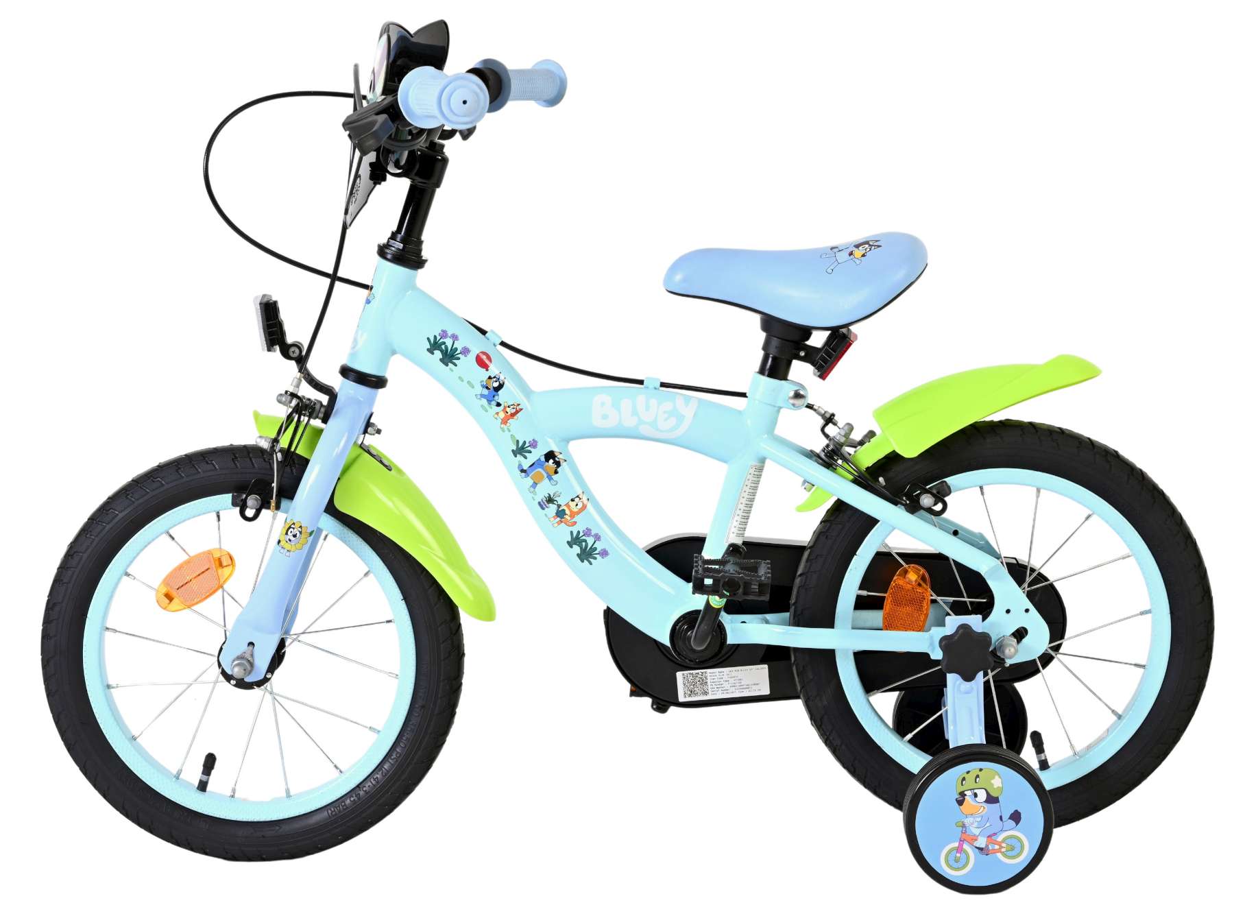 Bluey Kinderfiets – 14 inch – Lichtblauw – Twee handremmen
