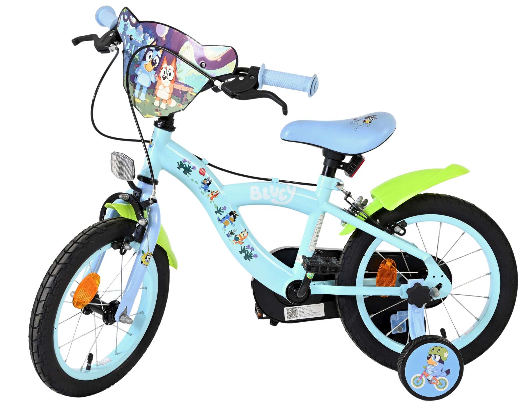 Bluey Kinderfiets – 14 inch – Lichtblauw – Twee handremmen