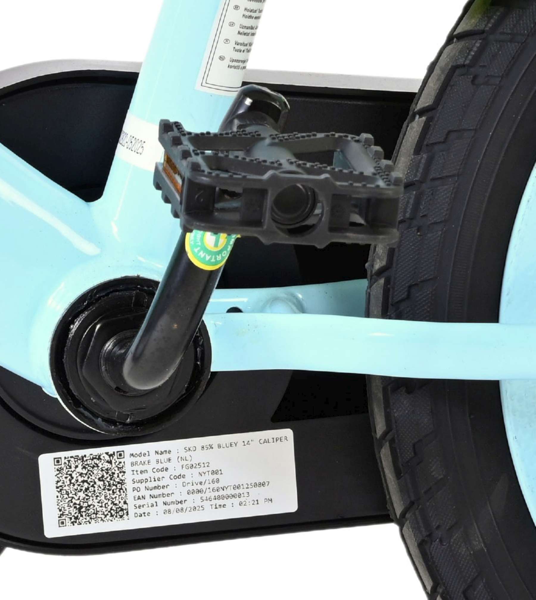 Bluey Kinderfiets – 14 inch – Lichtblauw – Twee handremmen