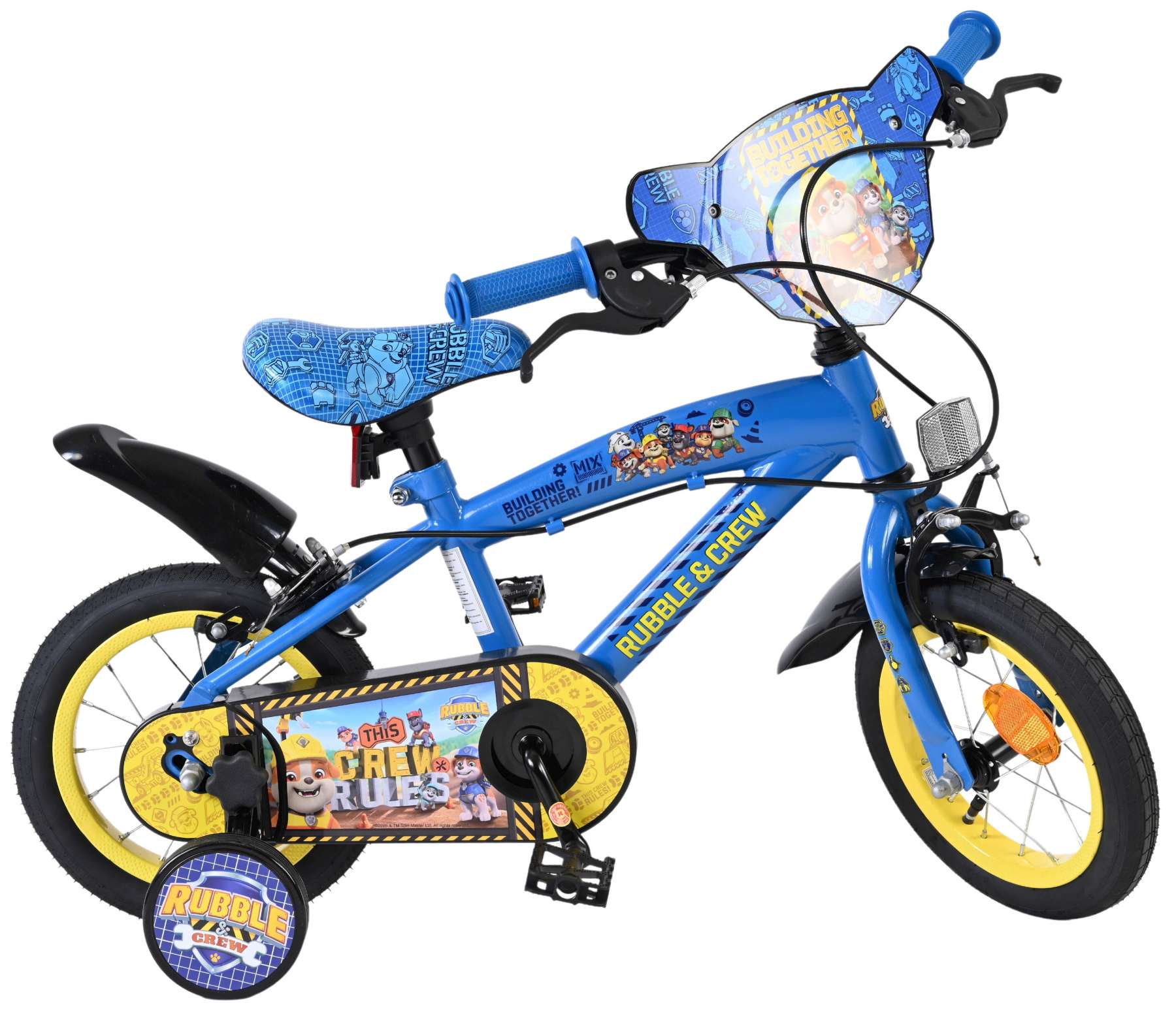Rubble & Crew – Kinderfiets – Jongens – 12 inch – Blauw – Twee handremmen