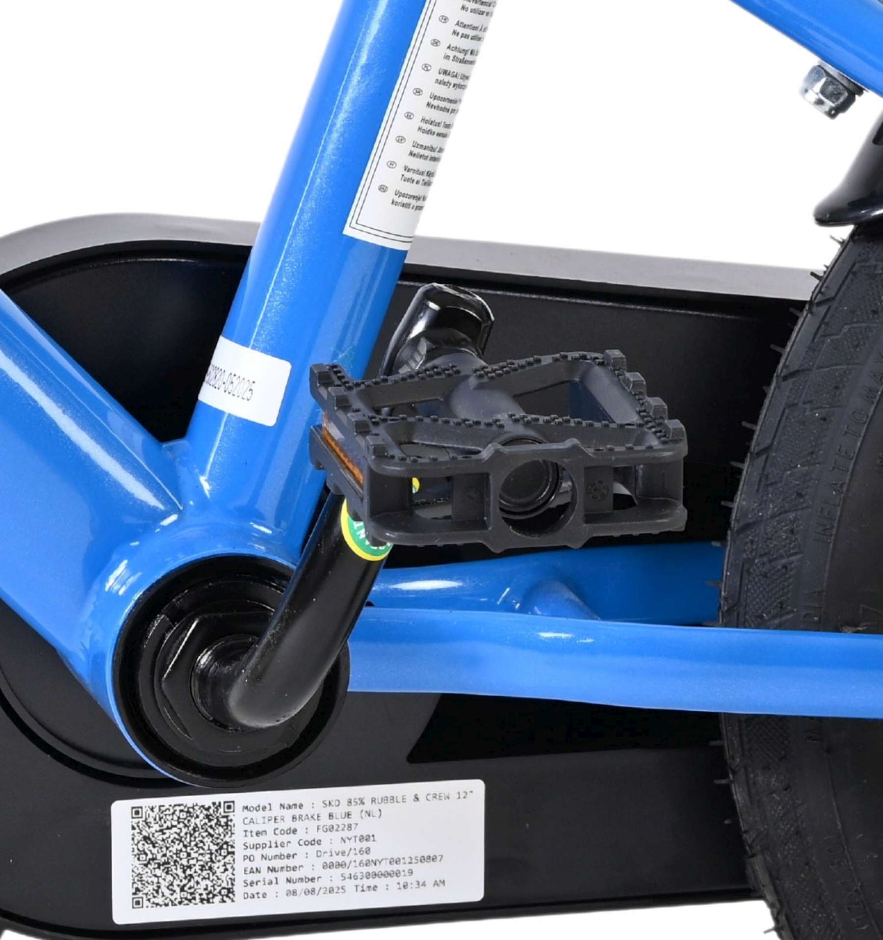 Rubble & Crew – Kinderfiets – Jongens – 12 inch – Blauw – Twee handremmen