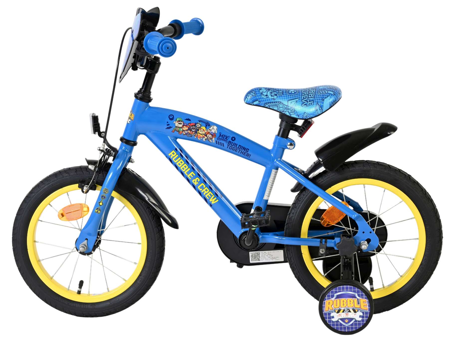 Rubble & Crew – Kinderfiets – Jongens – 14 inch – Blauw