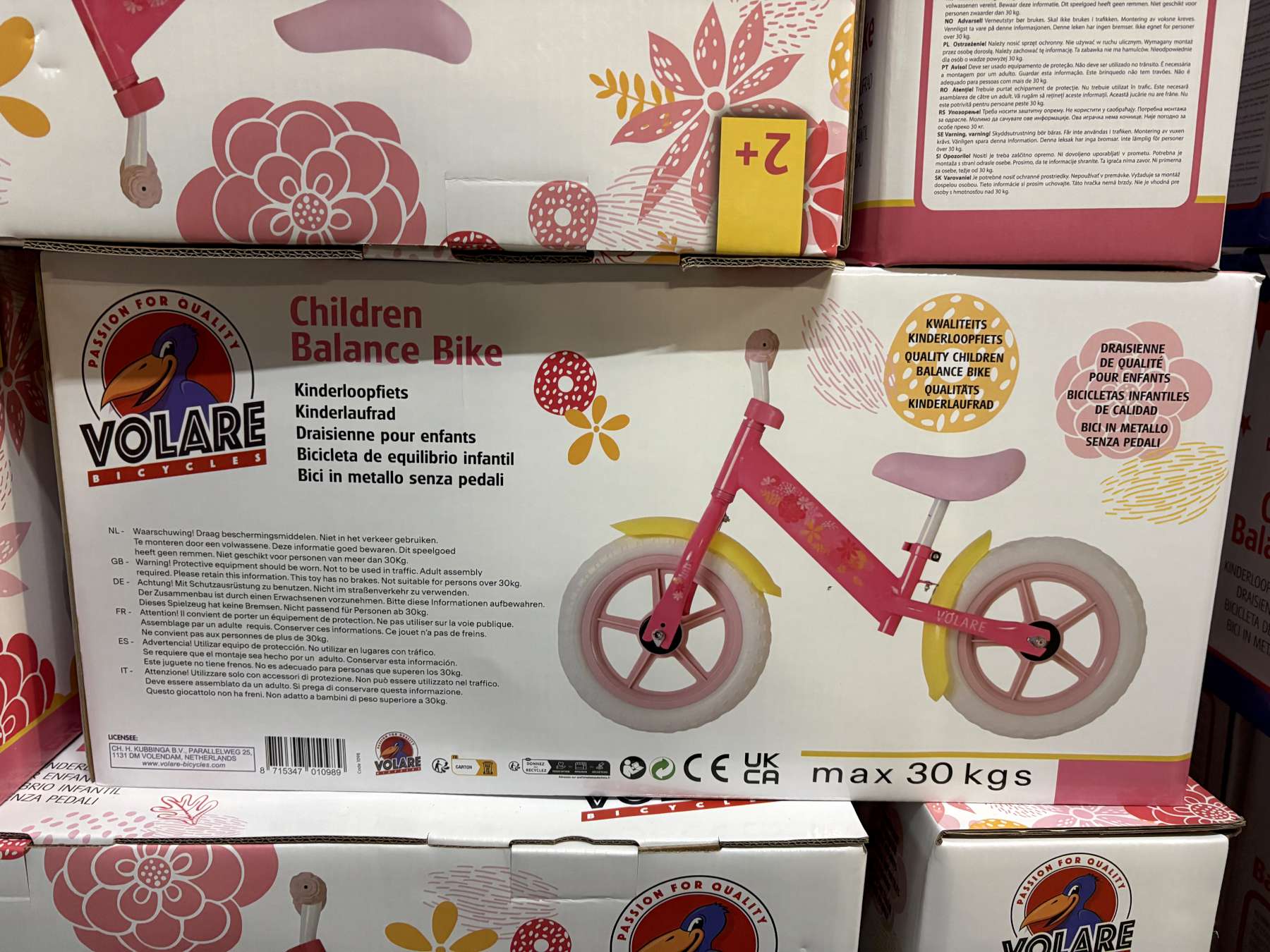 Volare loopfiets – Roze