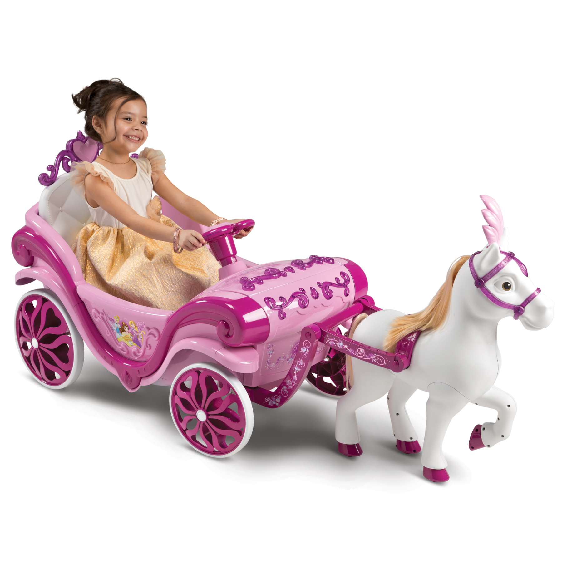 Disney Princess Paard met Koets  – Elektrische Ride-On