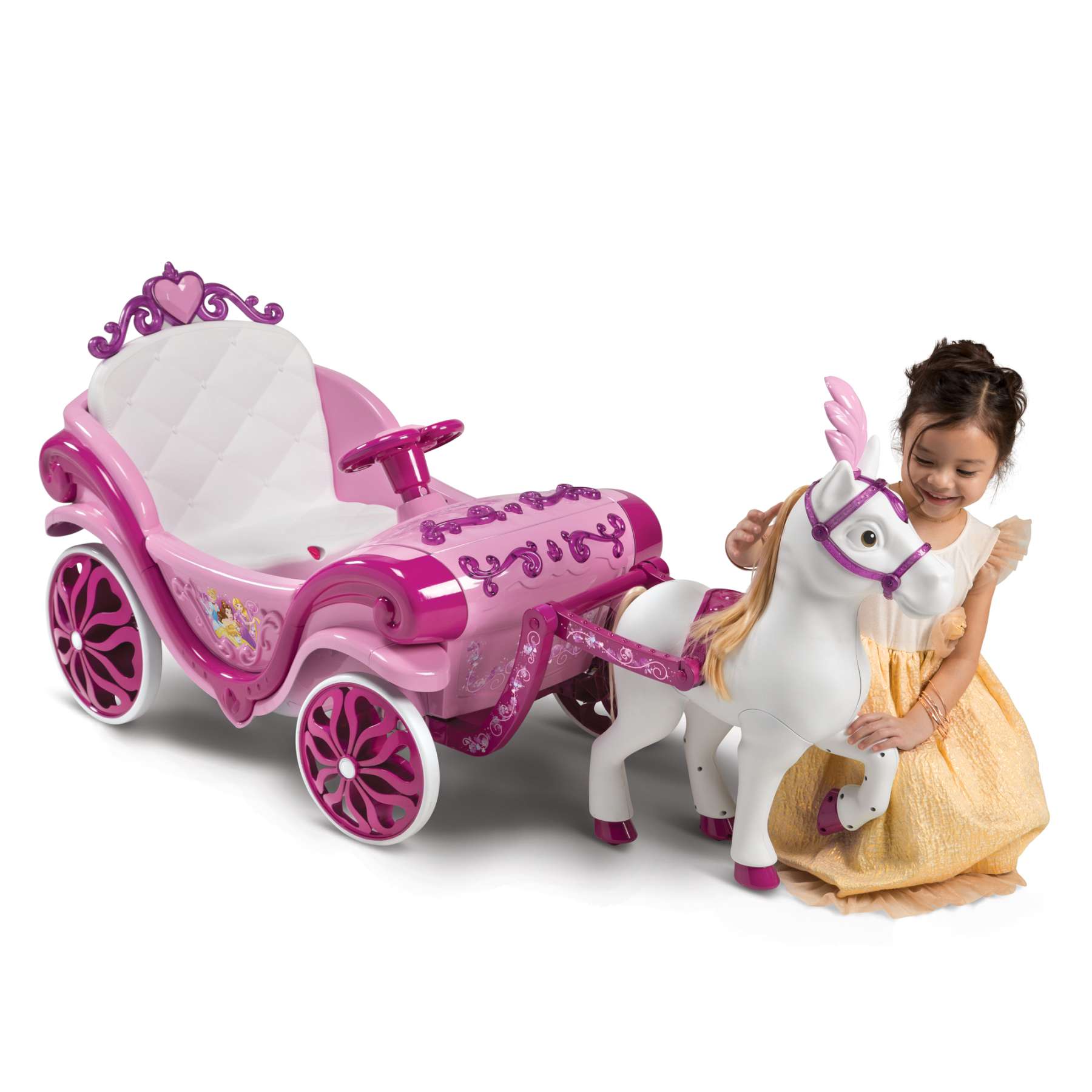 Disney Princess Paard met Koets  – Elektrische Ride-On