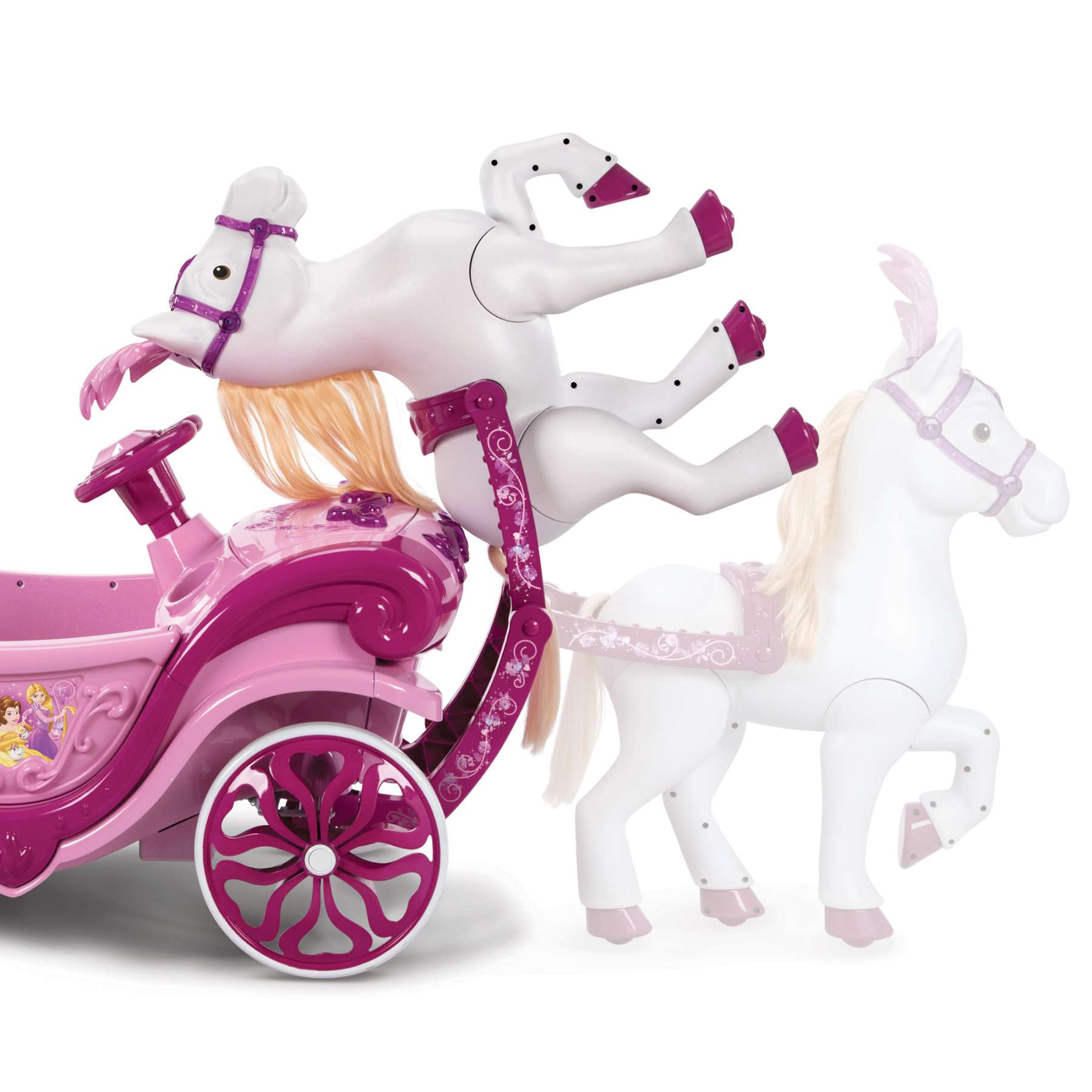 Disney Princess Paard met Koets  – Elektrische Ride-On