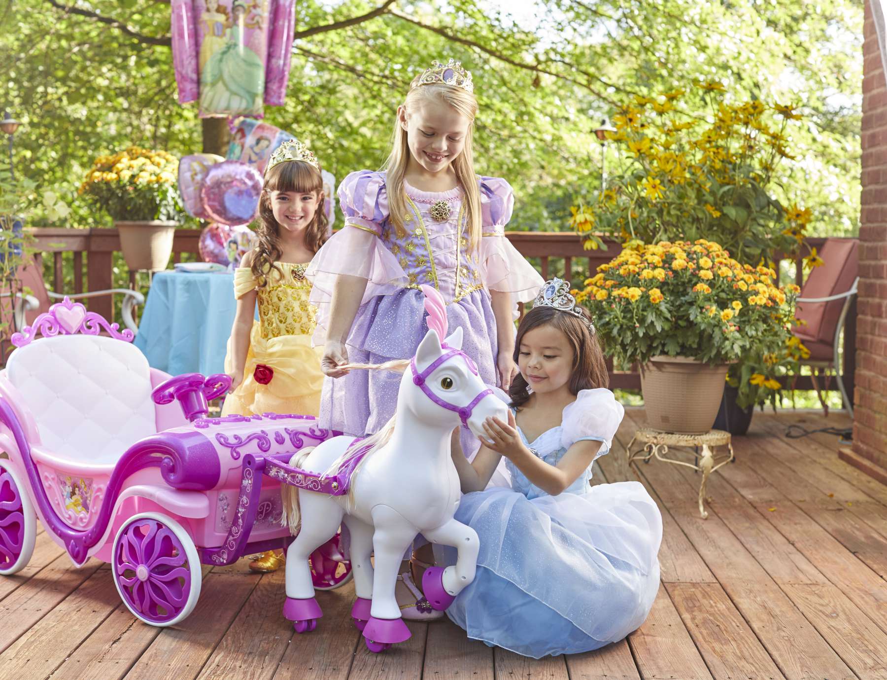 Disney Princess Paard met Koets  – Elektrische Ride-On