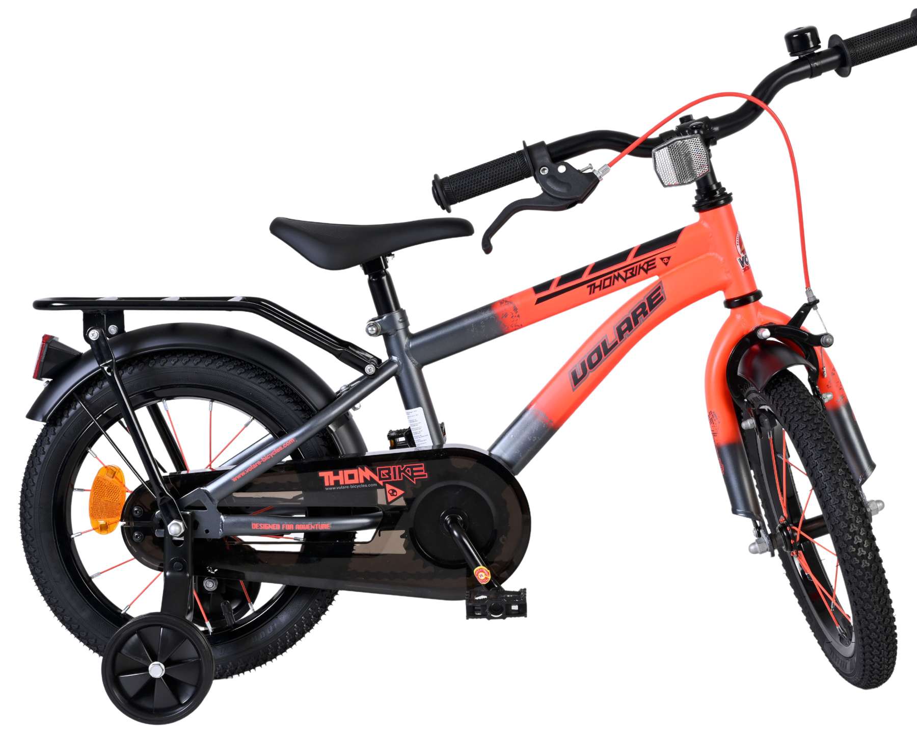 Volare Thombike Kinderfiets – Jongens – 14 inch – Oranje/Grijs