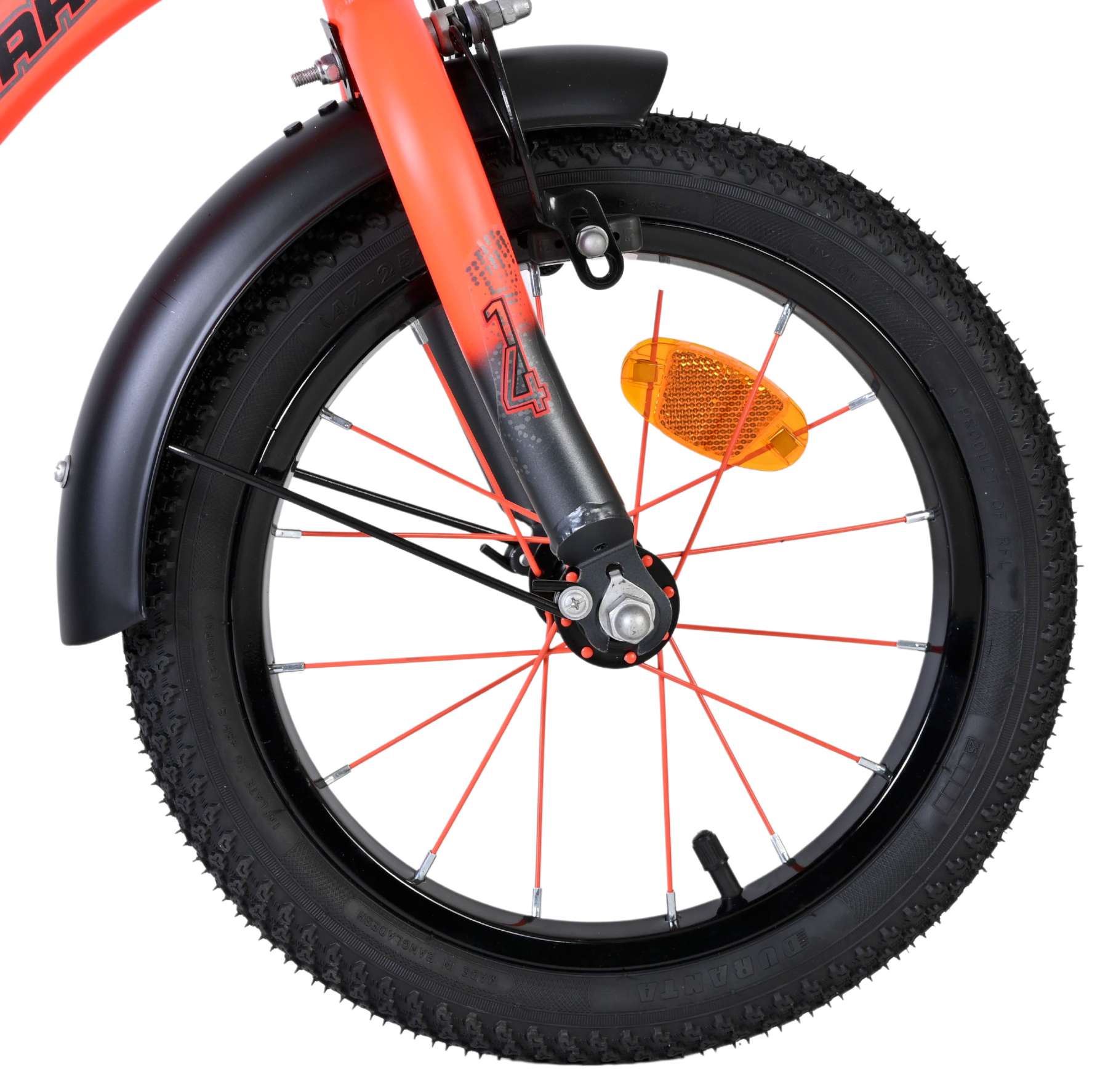 Volare Thombike Kinderfiets – Jongens – 14 inch – Oranje/Grijs