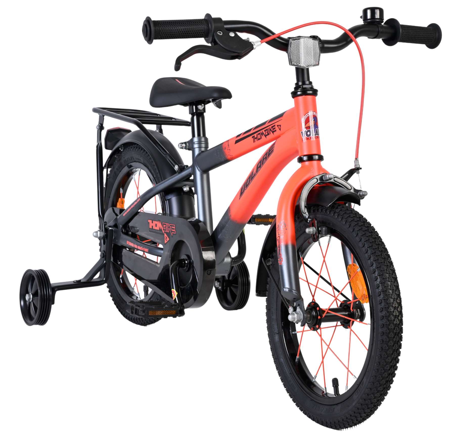 Volare Thombike Kinderfiets – Jongens – 14 inch – Oranje/Grijs