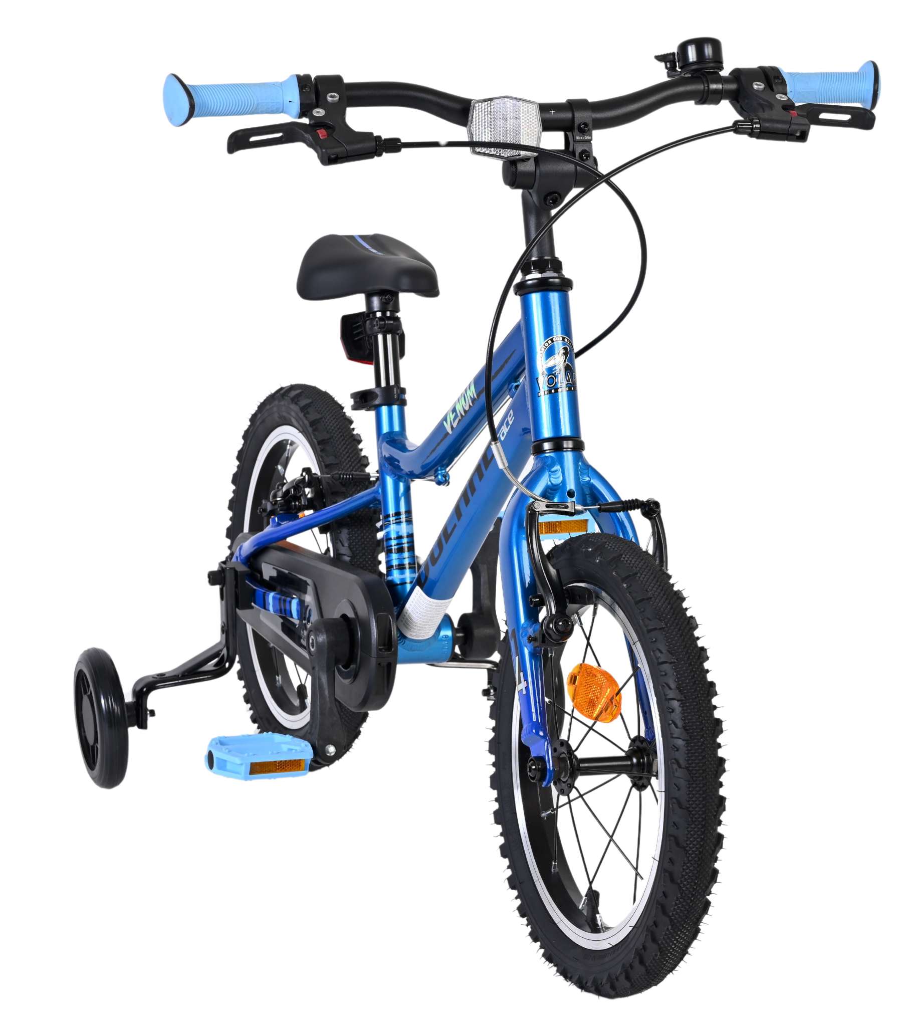 Volare Venom Kinderfiets – Jongens – 14 inch – Blauw – Twee handremmen