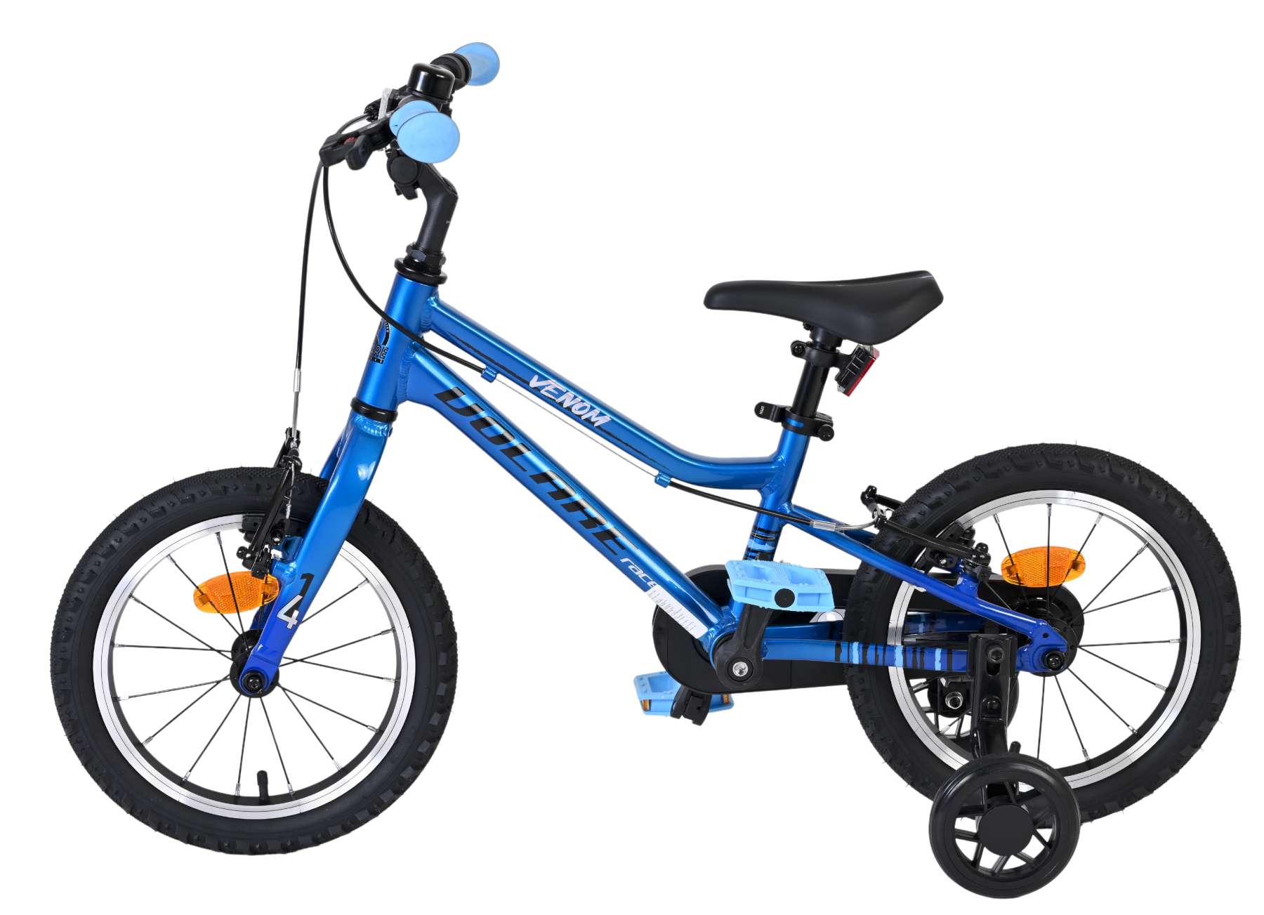 Volare Venom Kinderfiets – Jongens – 14 inch – Blauw – Twee handremmen