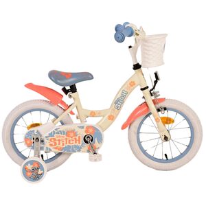 Disney Stitch Kinderfahrrad - Mädchen - 14 Zoll - Creme Koralle Blau [CLONE]